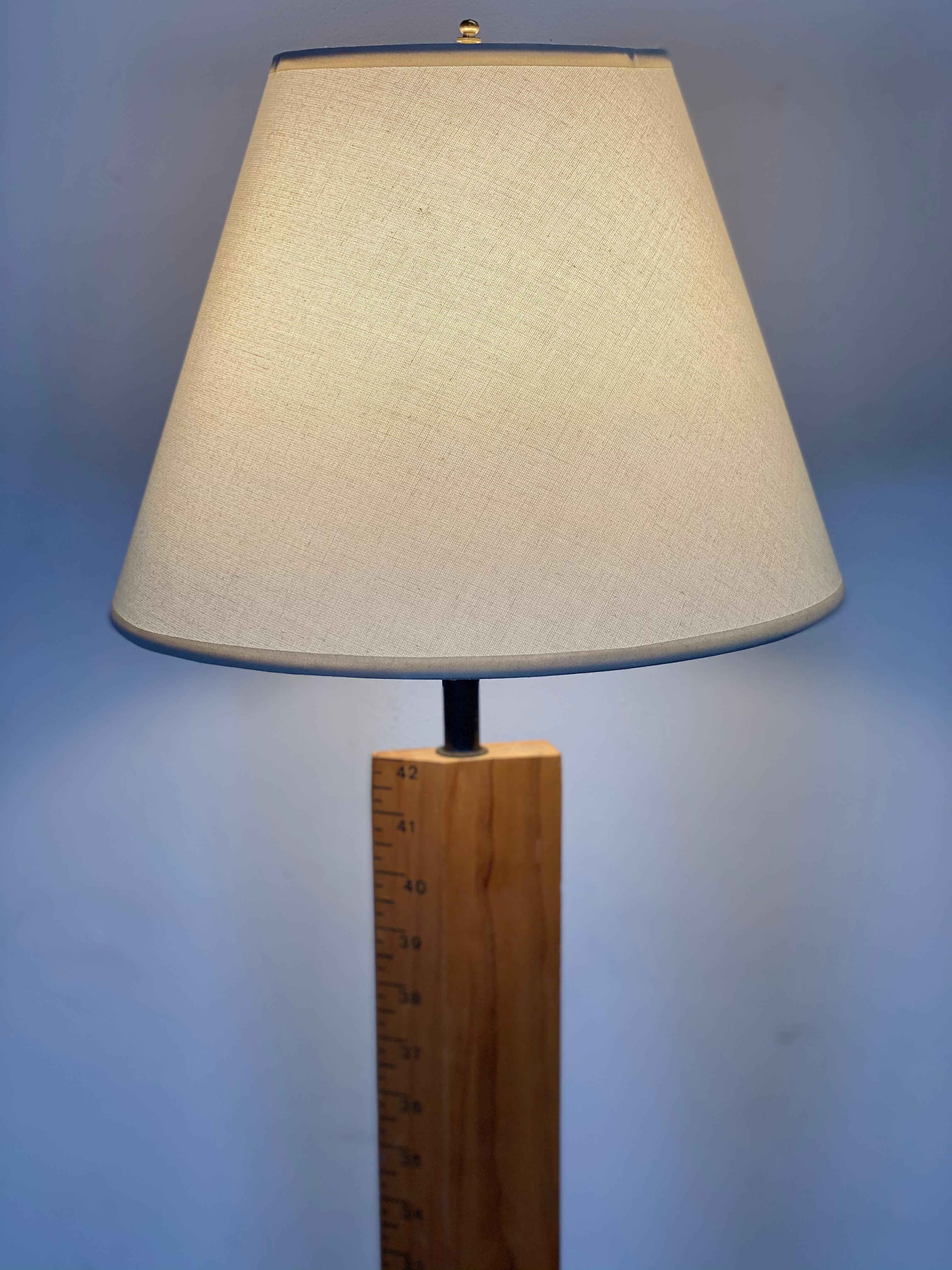 Wood Unique Measuring Stick Floor Lamp