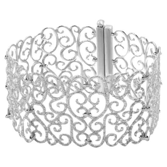 Unique Mesh Diamond Bracelet 18k White Gold Bracelet For Her