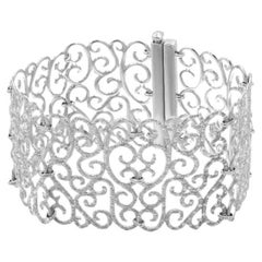Unique Mesh Diamond Bracelet 18k White Gold Bracelet For Her