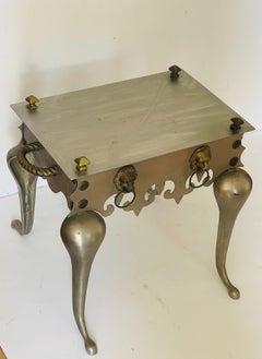Unique Metal Brass Small Side Table by Classical Workshops NY