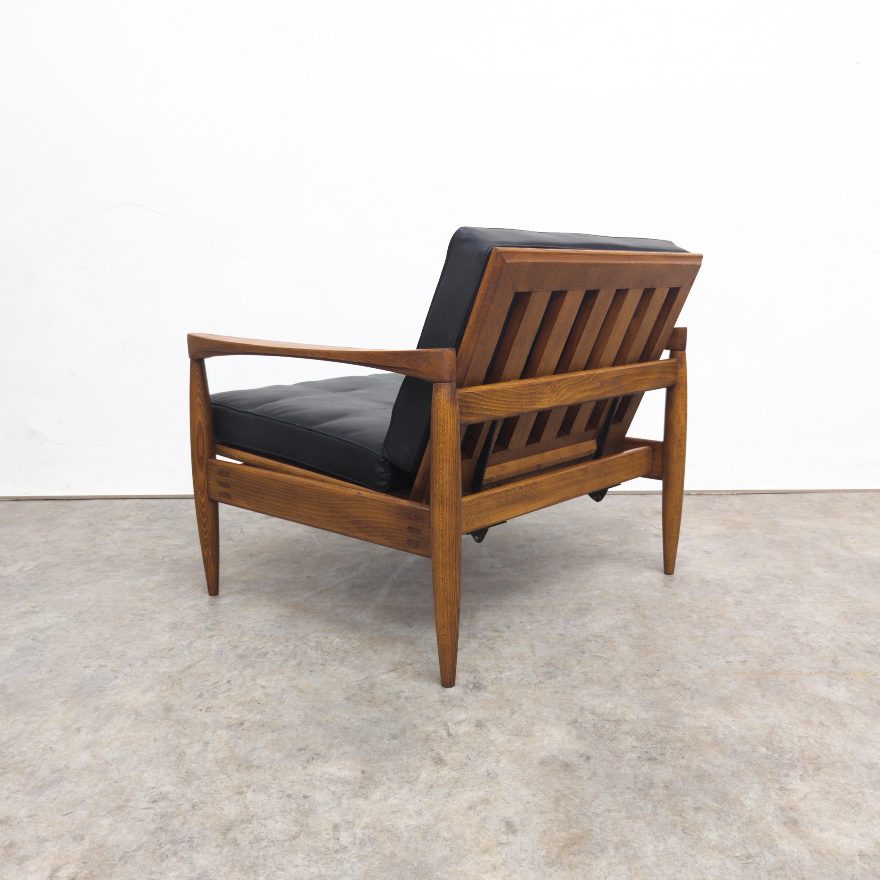 Scandinavian Unique Mid Century adjustable teak armchair, 1960s For Sale