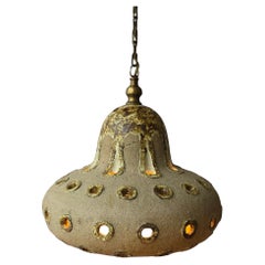Unique Mid-Century Ceramic Pendant Lamp