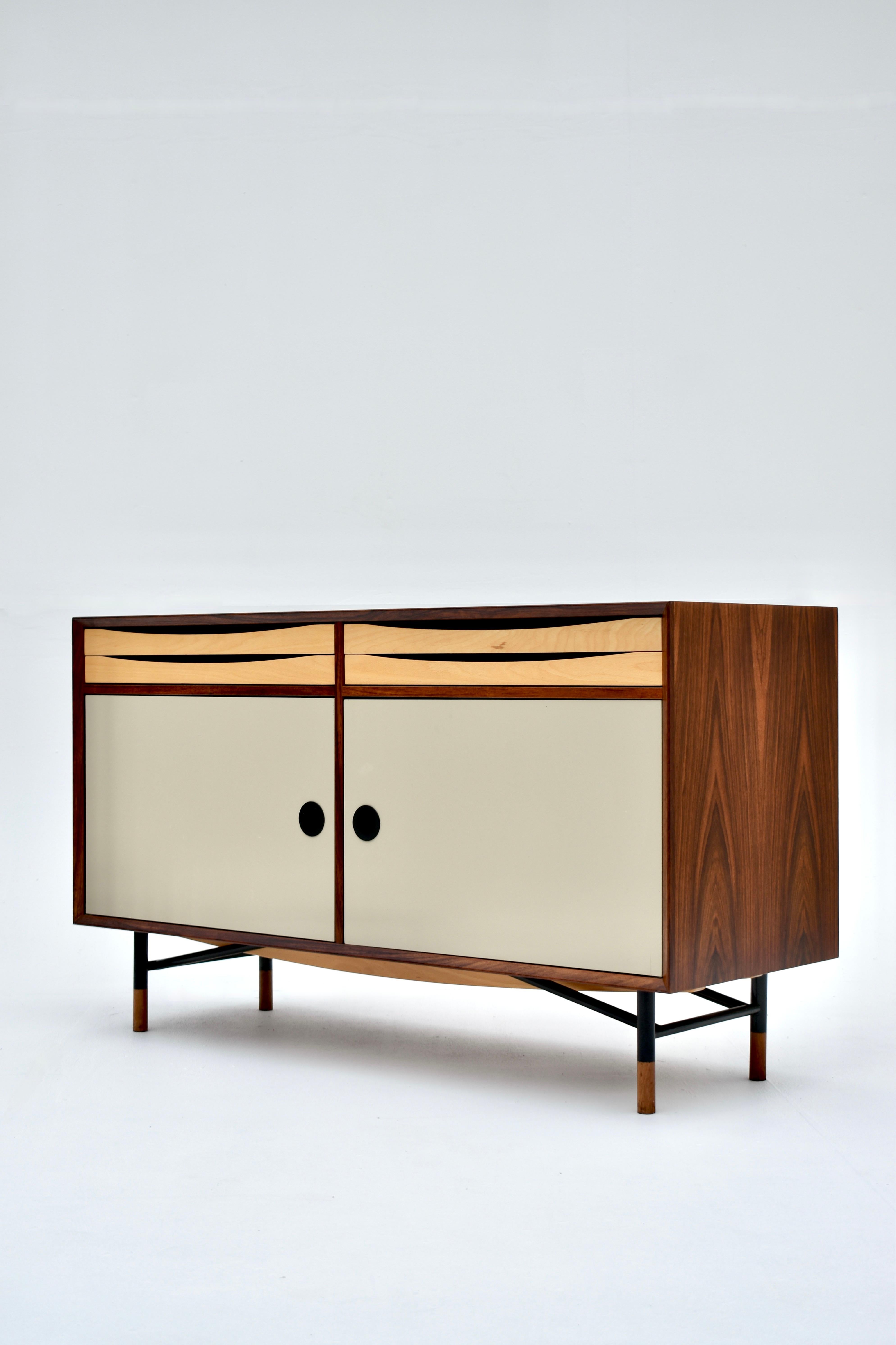 Unique Midcentury Danish 1960s Finn Juhl Style Rosewood Sideboard 2