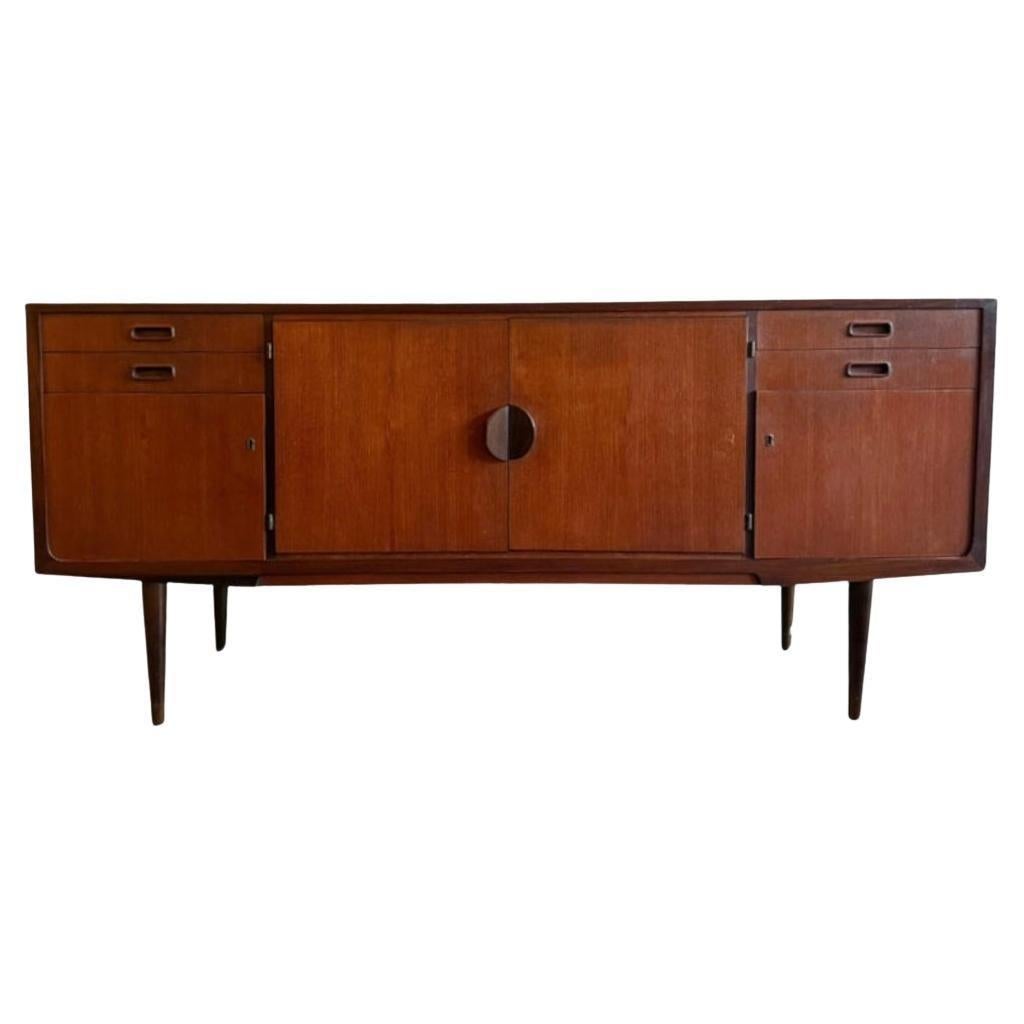 Unique Mid century danish modern teak credenza with key