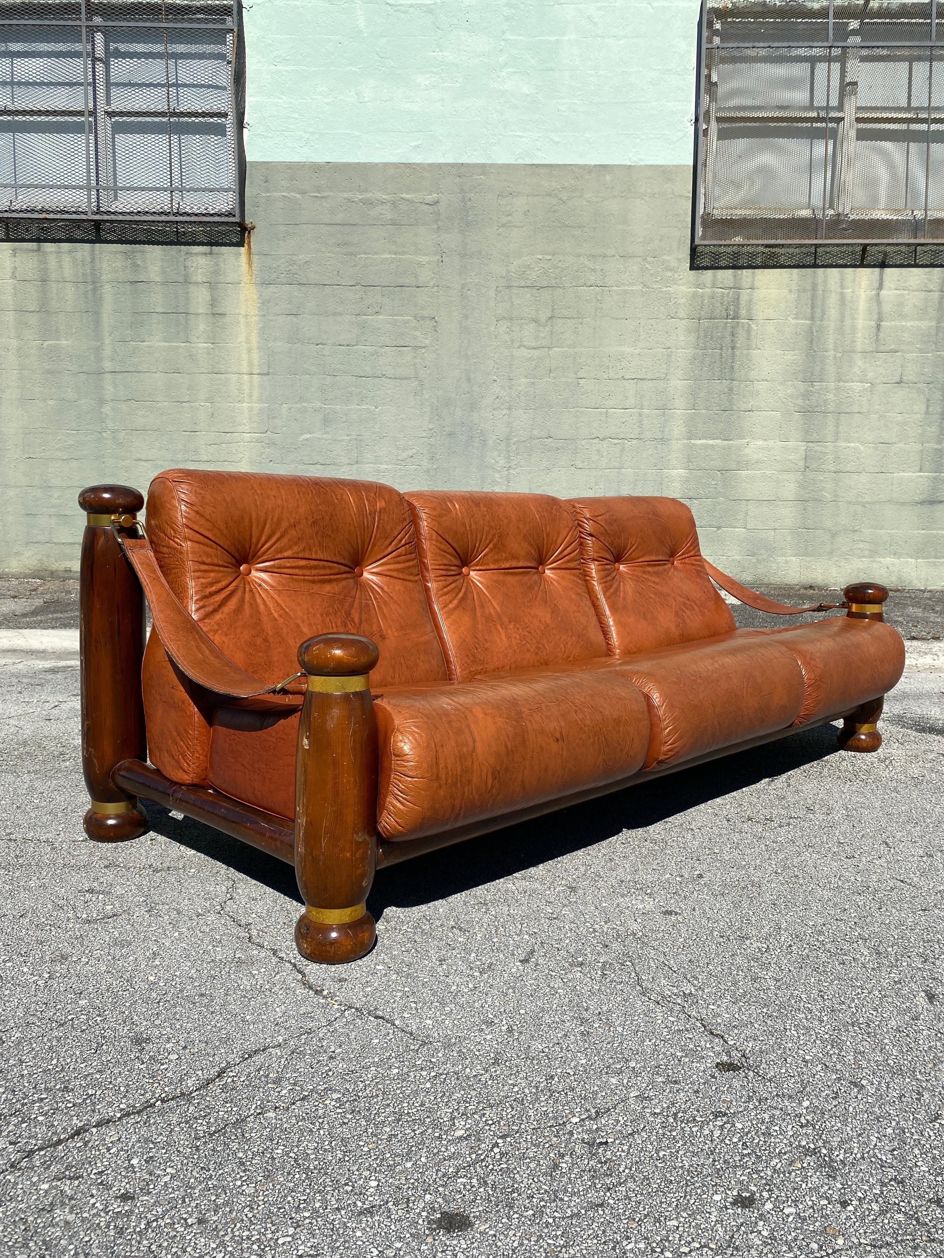 Unique Mid-Century Italian Sofa In Good Condition In Asheville, NC