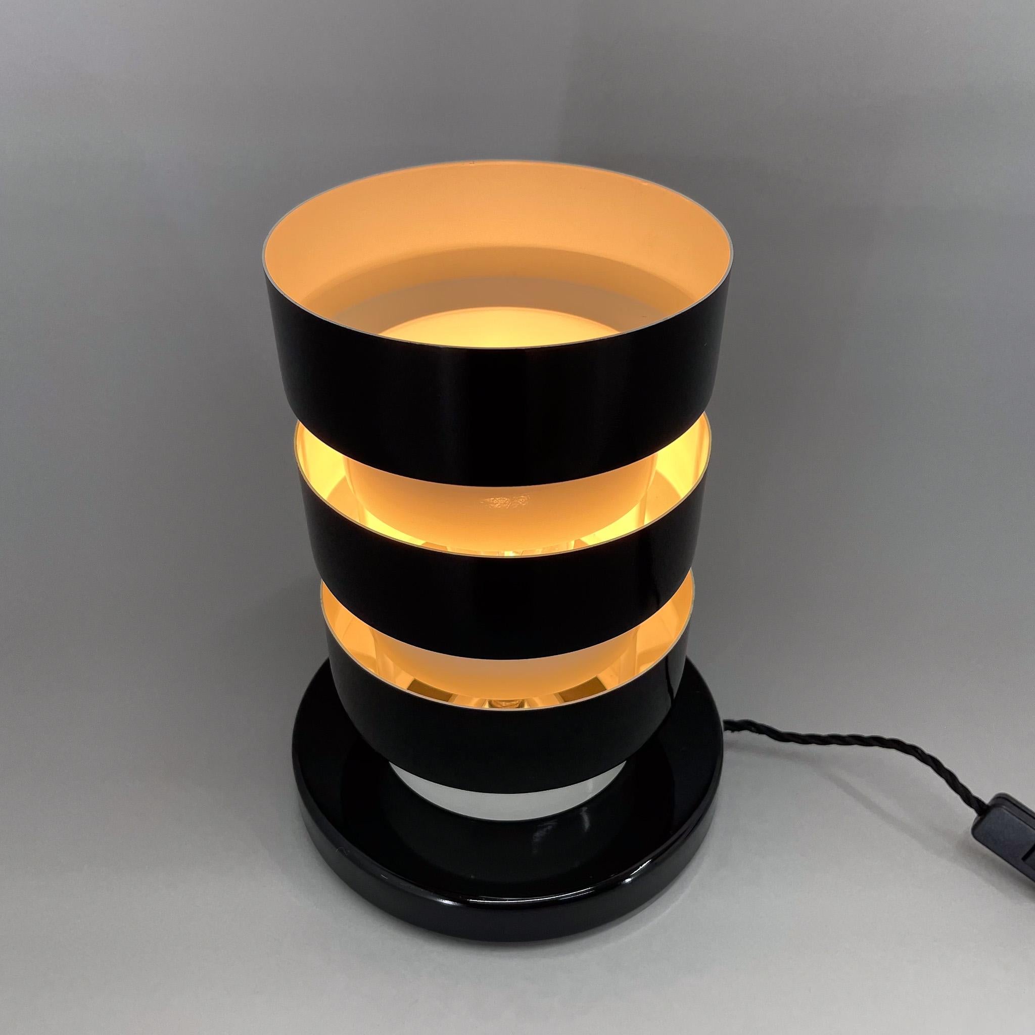 Unique Mid-Century Metal Table Lamp, Restored For Sale 1