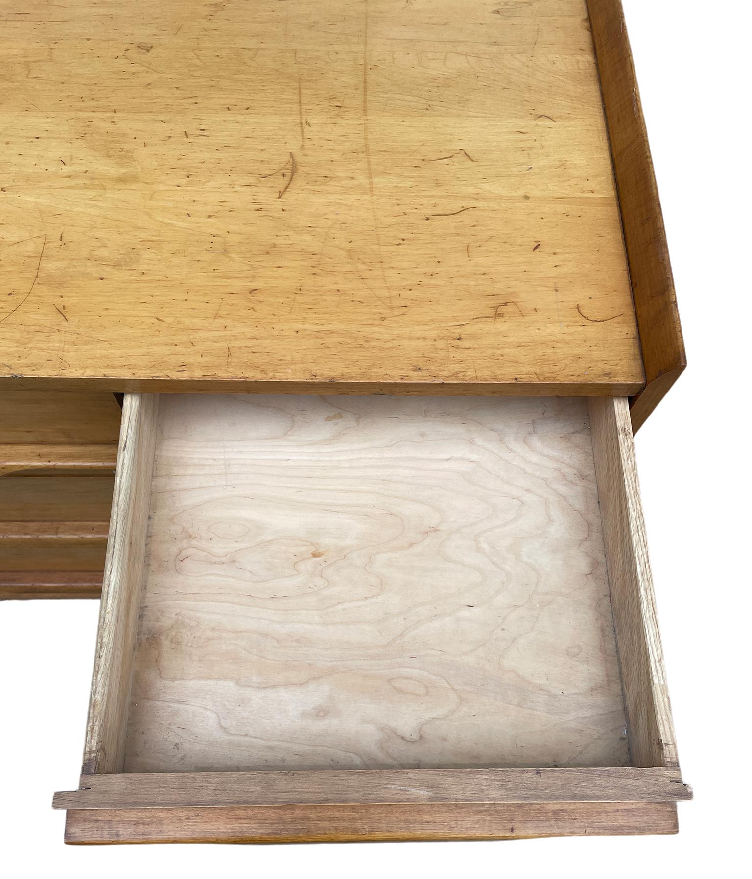 Unique Mid-Century Modern American Maple 9 Drawer Dresser Credenza by Crawford 3