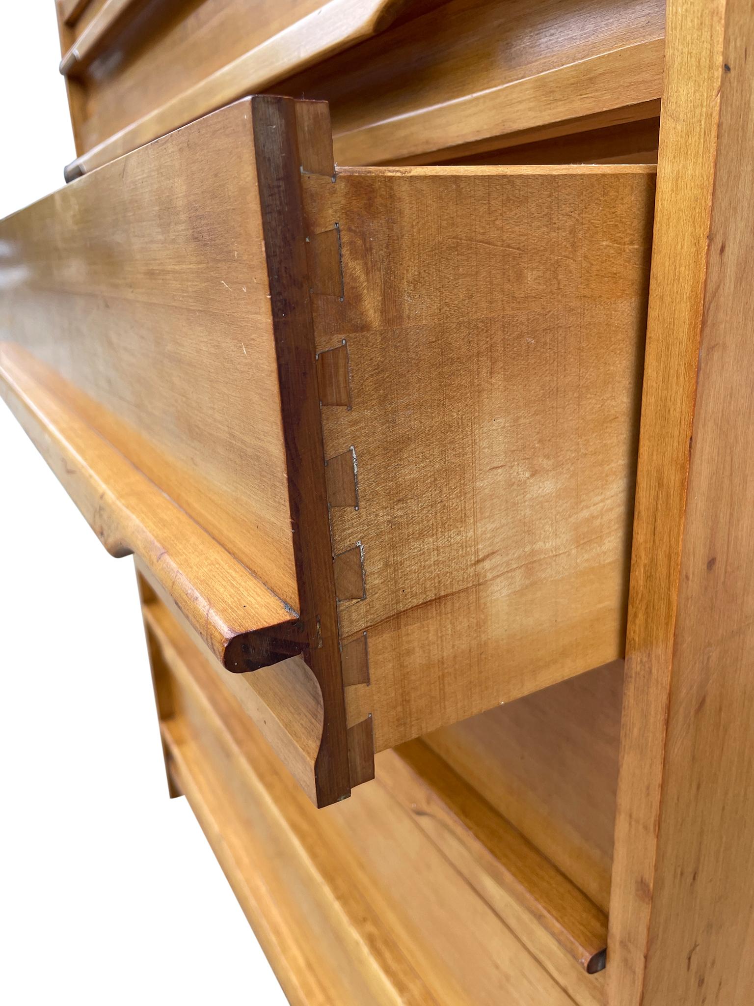 Commode à 6 tiroirs unique en érable américain, de style moderne du milieu du siècle dernier, par Crawford en vente 1