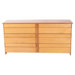 Unique Mid Century Modern American Studio Craft Solid Maple 6 drawer Dresser