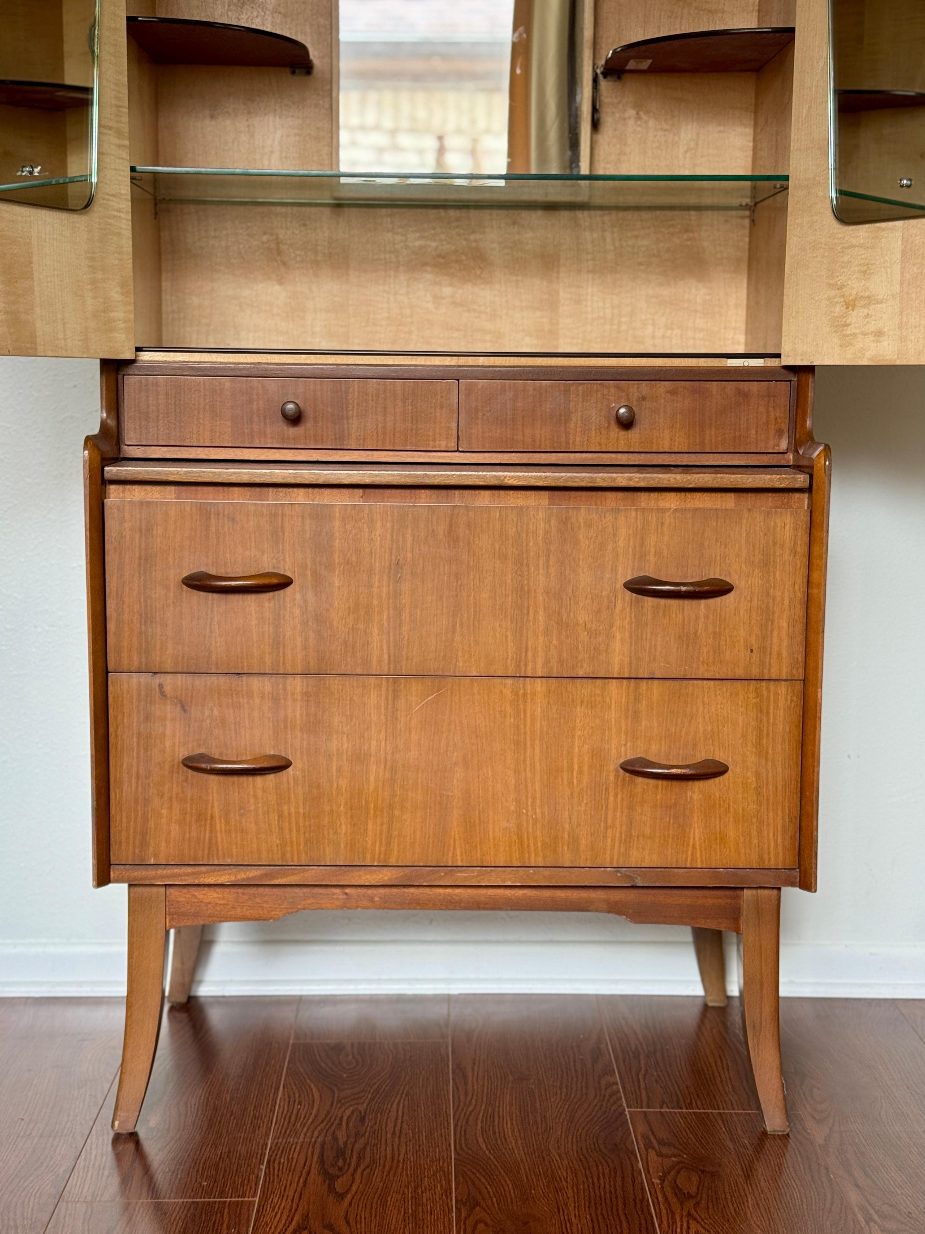 Wood Unique mid century modern bar cabinet by Wrighton, circa 1960s For Sale