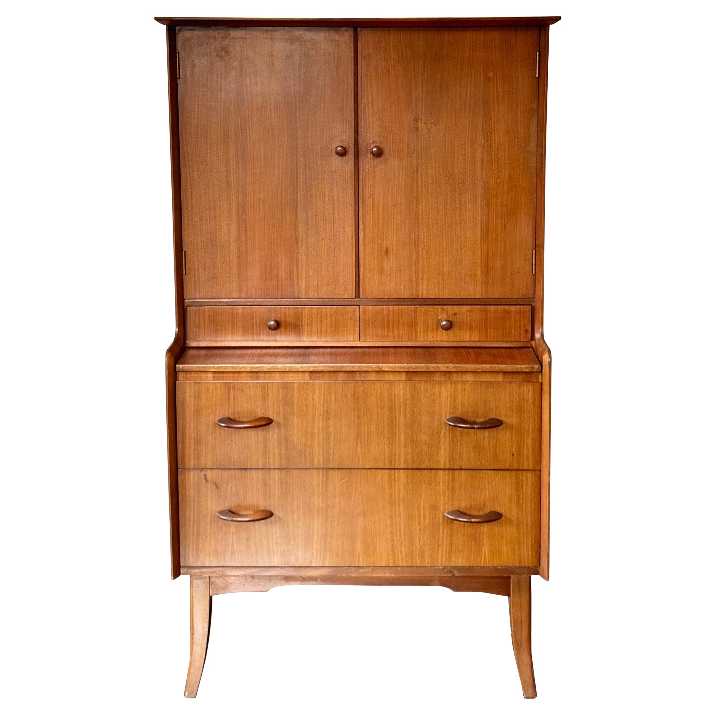 Meuble de bar unique de style moderne du milieu du siècle par Wrighton, vers les années 1960