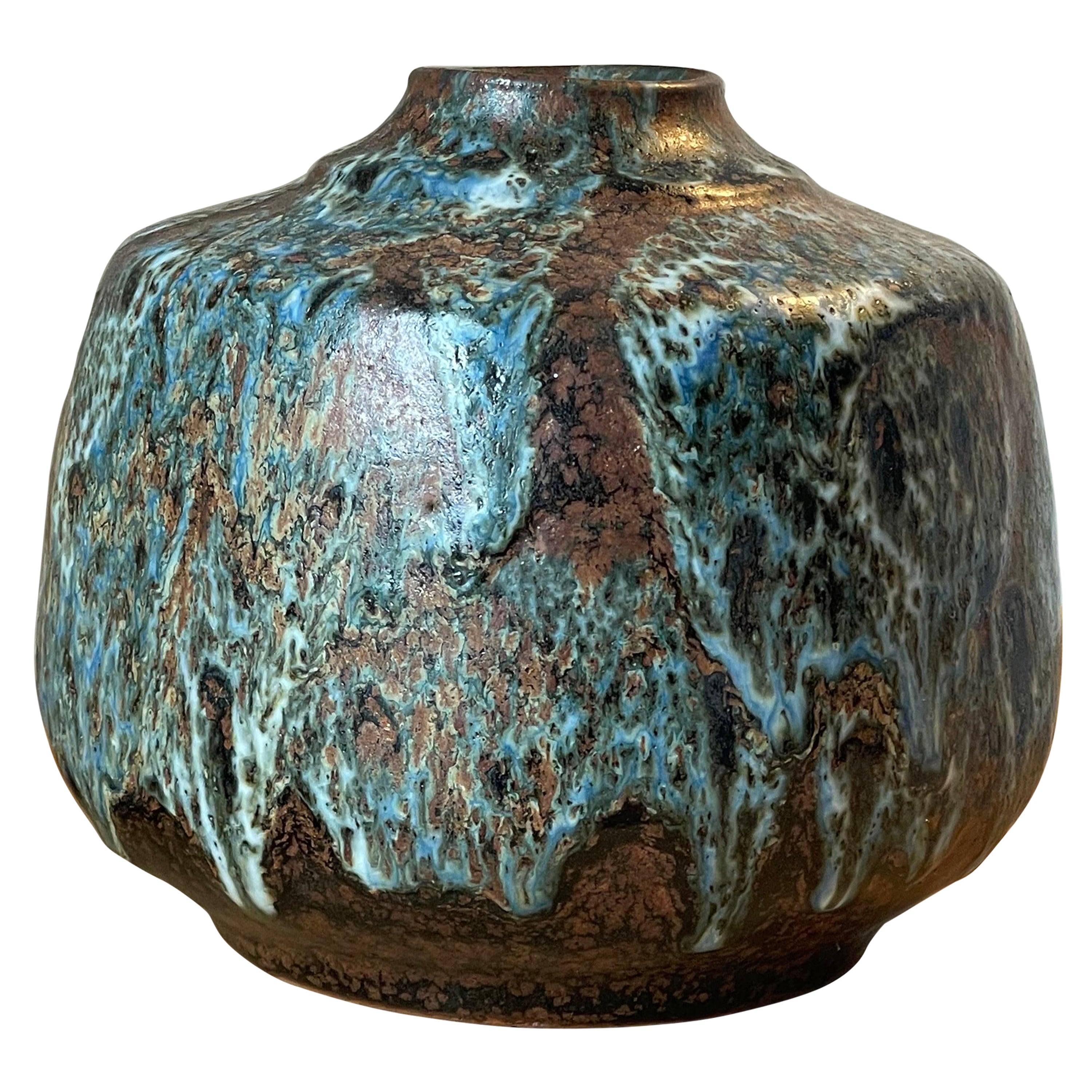 Vaso unico in ceramica della metà del secolo scorso, Erik Pløen, Norvegia 1960