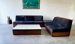 Unique Mid Century Modern Milo Baughman Era Four Piece Sectional Sofa Set