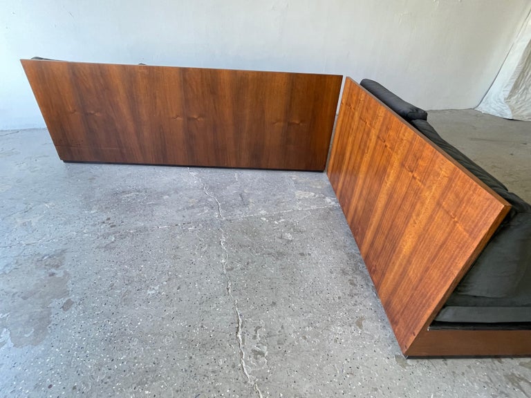 Unique Mid Century Modern Milo Baughman Era Four Piece Sectional Sofa Set For Sale 2