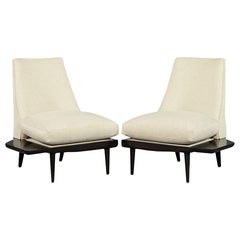Vintage Unique Mid-Century Modern Parlor Drinking Lounge Chairs