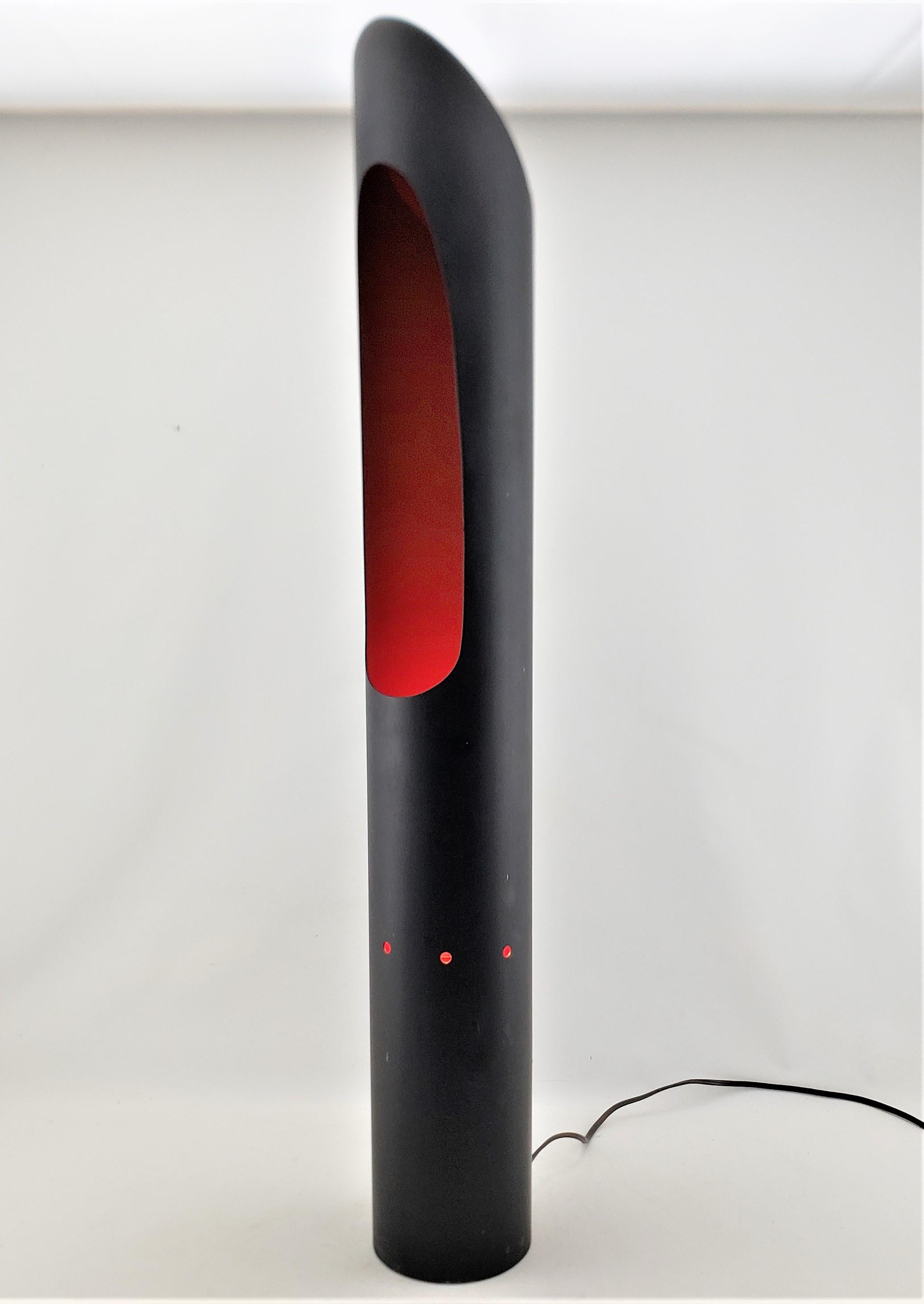 This Mid-Century Modern or Pop Art styled floor lamp is unsigned, but presumed to have originated from Canada, and dating to approximately 1970 and done in the period 