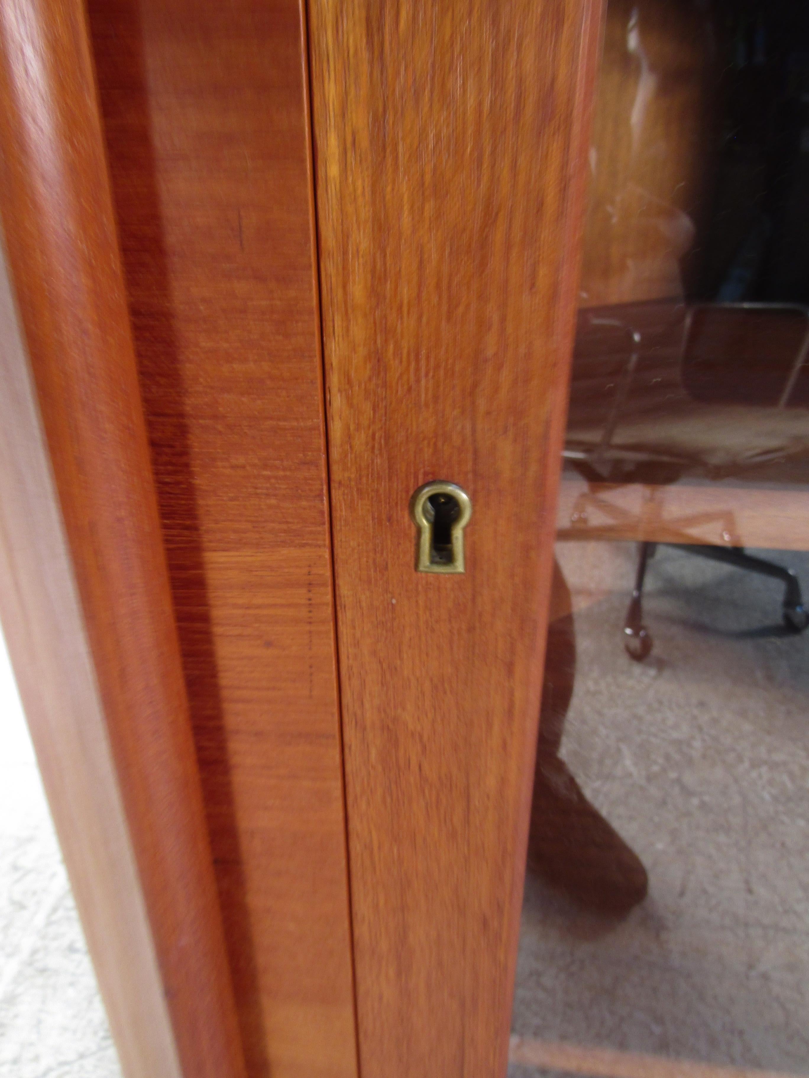 Unique Mid-Century Modern Teak Corner Cabinet 1