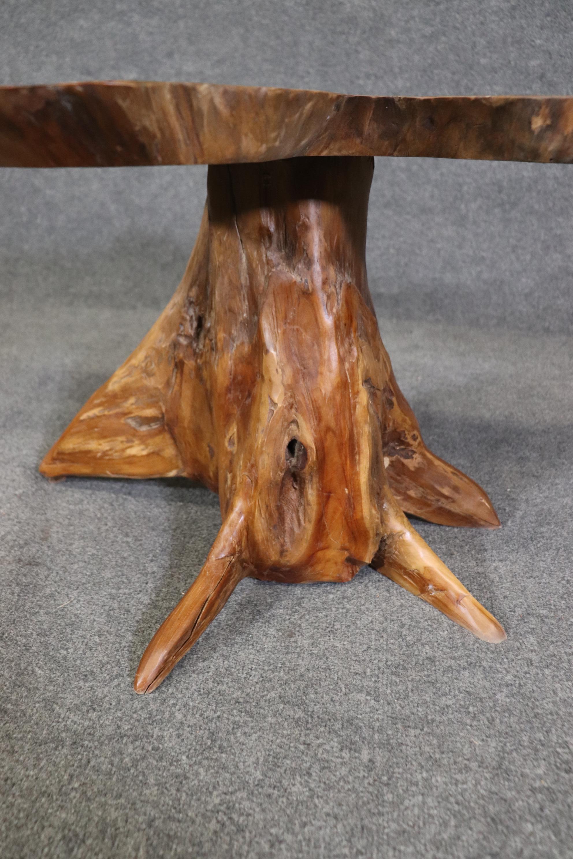 Walnut Unique Mid Century Modern Tree Root Form Coffee Table