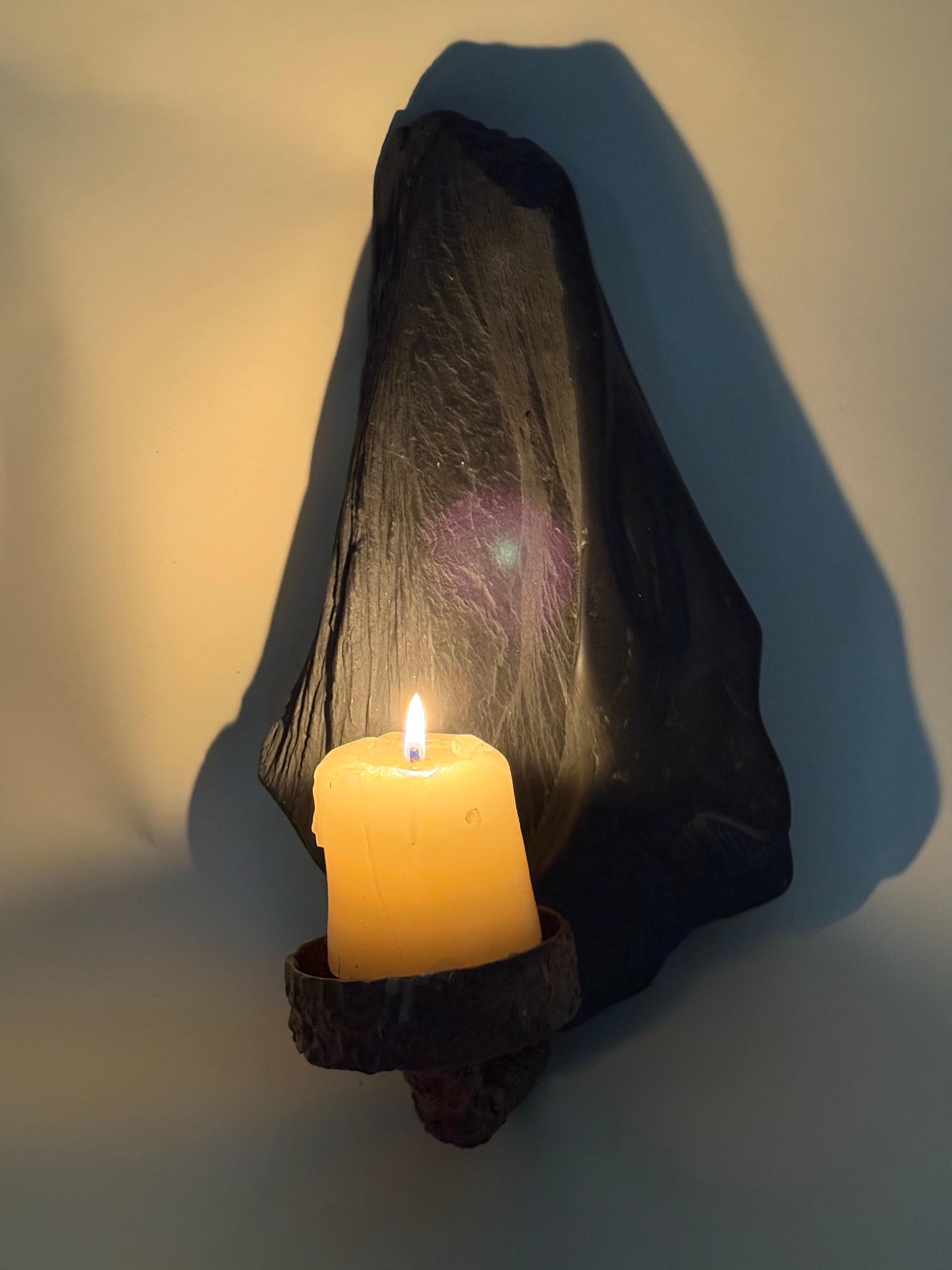 Portacandele da parete in ardesia e oCpper, unico nel suo genere, moderno e di metà secolo. in vendita 3