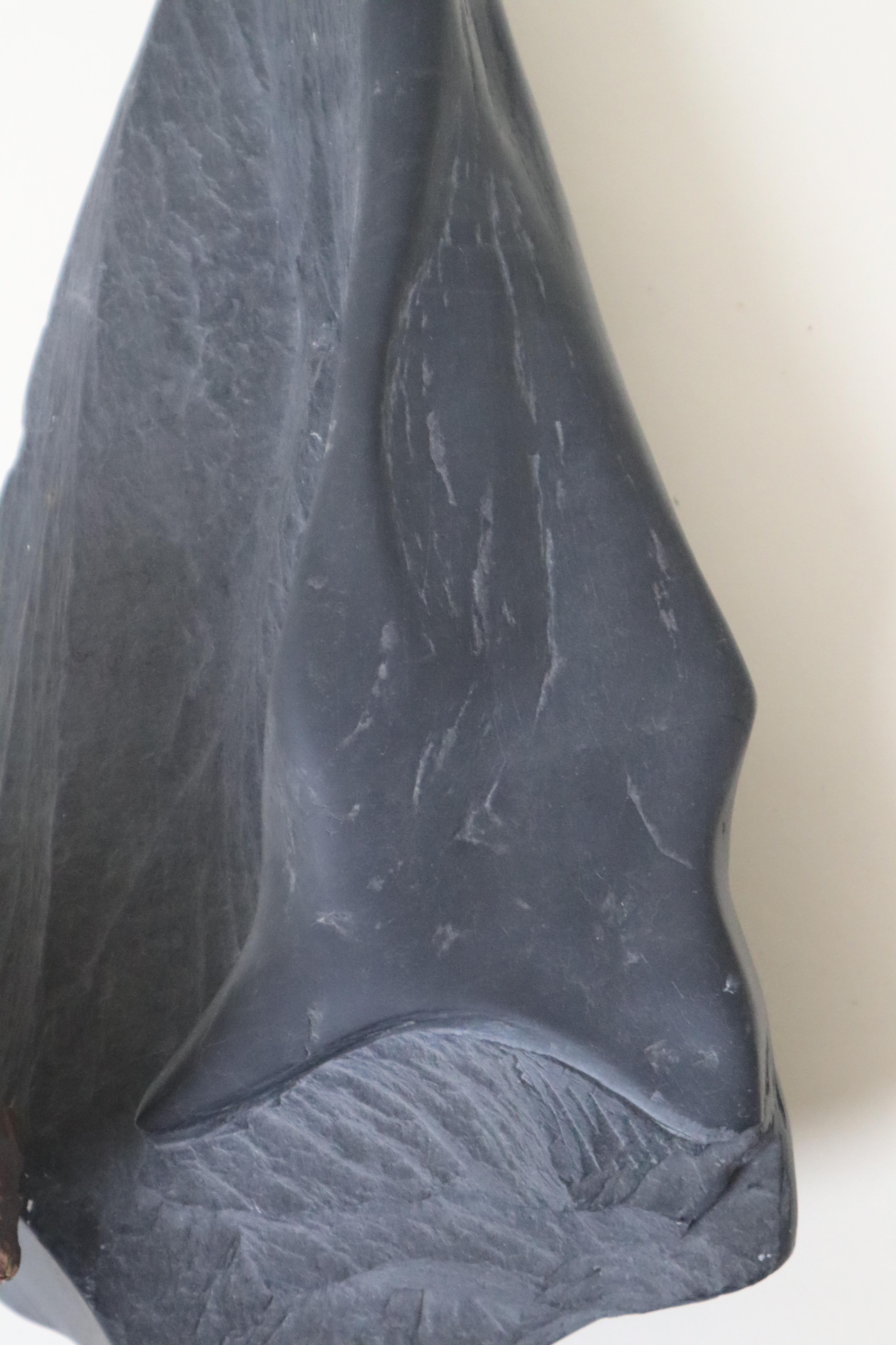 Tedesco Portacandele da parete in ardesia e oCpper, unico nel suo genere, moderno e di metà secolo. in vendita