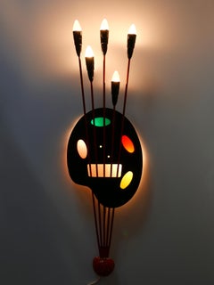 Unique Mid-Century Modern Wall Fixture or Light Object 'Painting Board', 1950s