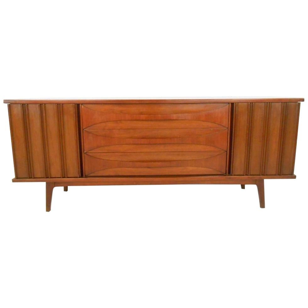 Unique Mid-Century Modern Walnut Server For Sale