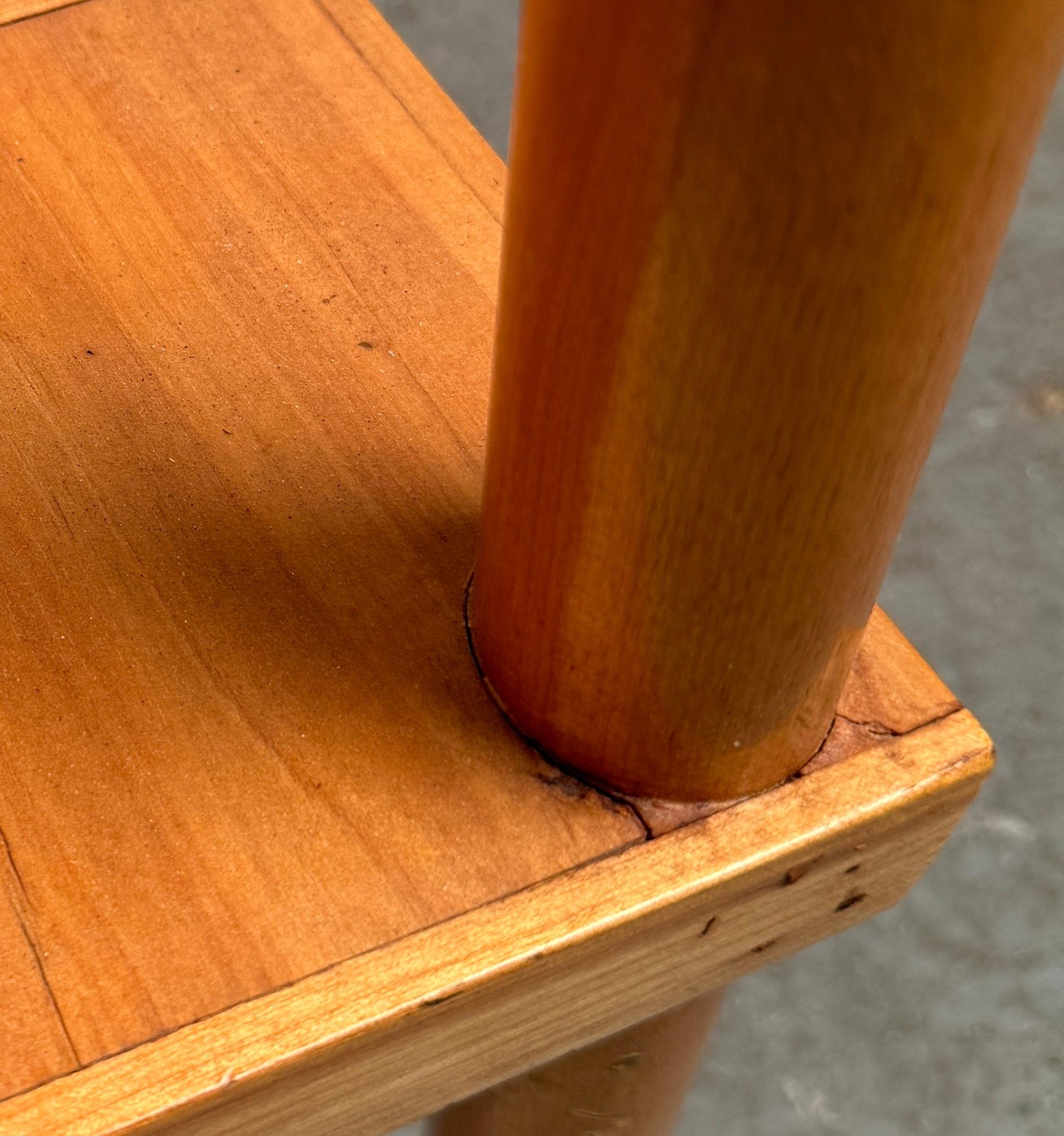Unique Mid-Century Parquet Maple Side Table im Angebot 5