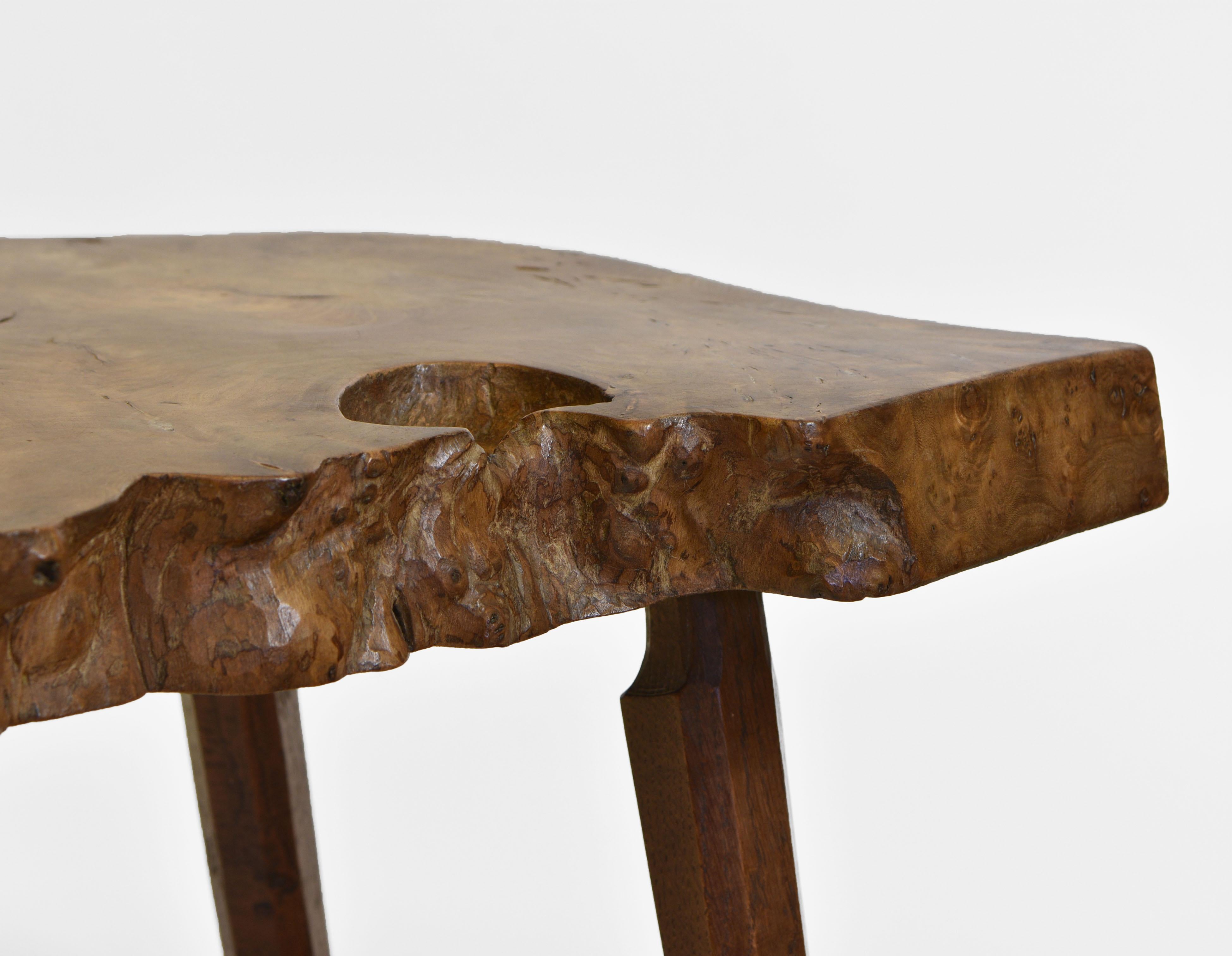 Unique MidCentury Sculptural Burr Elm Coffee Table by Jack Grimble
