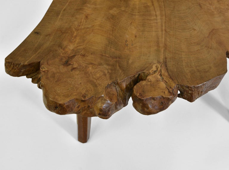 Unique MidCentury Sculptural Burr Elm Coffee Table by Jack Grimble