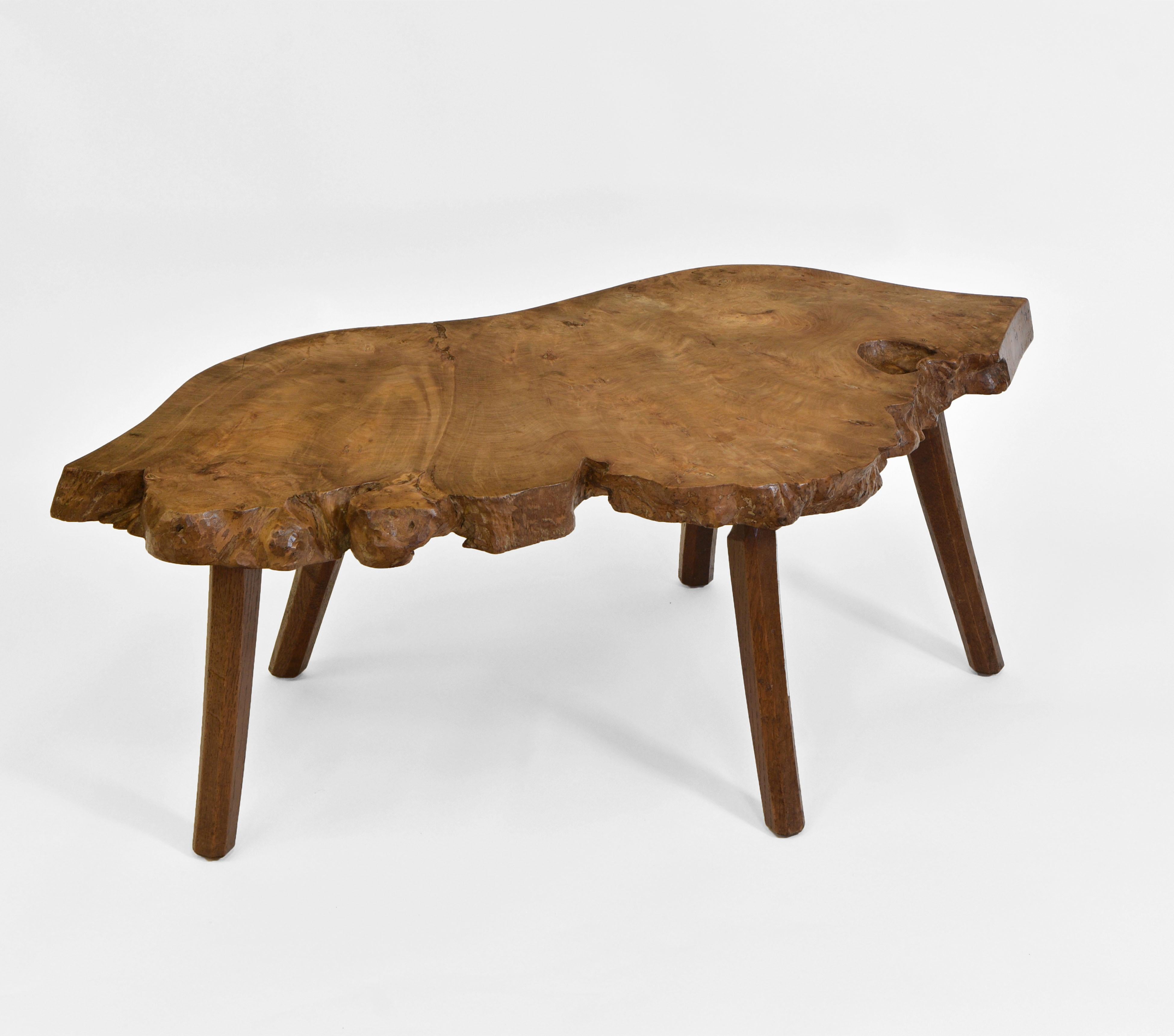 Unique Mid-Century Sculptural Burr Elm Coffee Table by Jack Grimble England 1965 In Good Condition In Norwich, GB