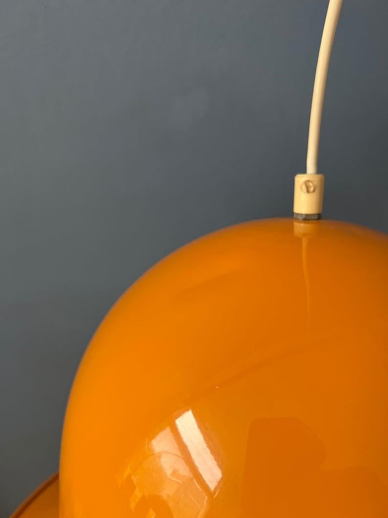 Unique Mid Century Space Age Pendant Lamp in Yellow Colour, 1970s For Sale 4