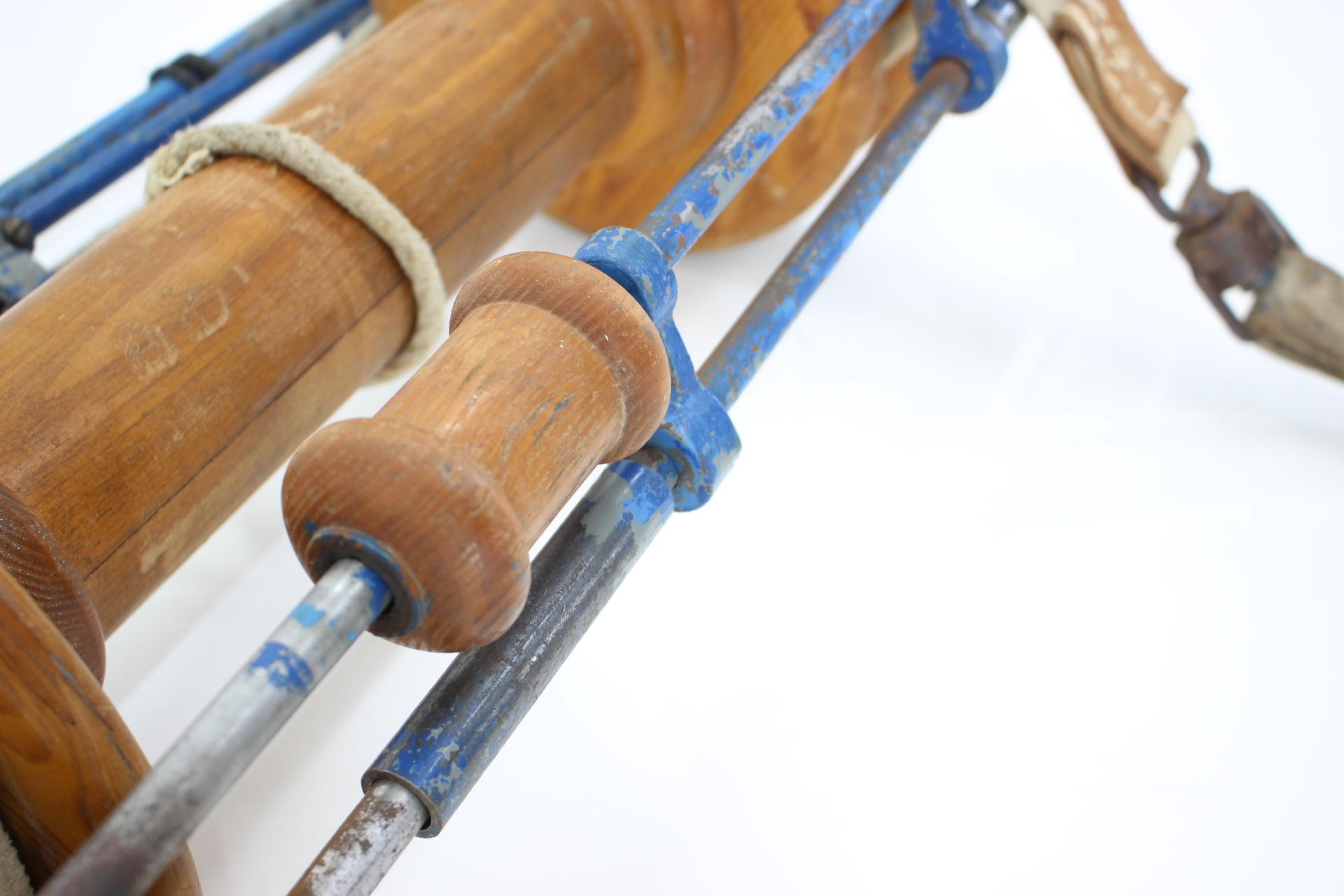 Unique Mid Century Sport Gymnastic Rings, Around 1960s / Czechoslovakia In Good Condition For Sale In Praha, CZ