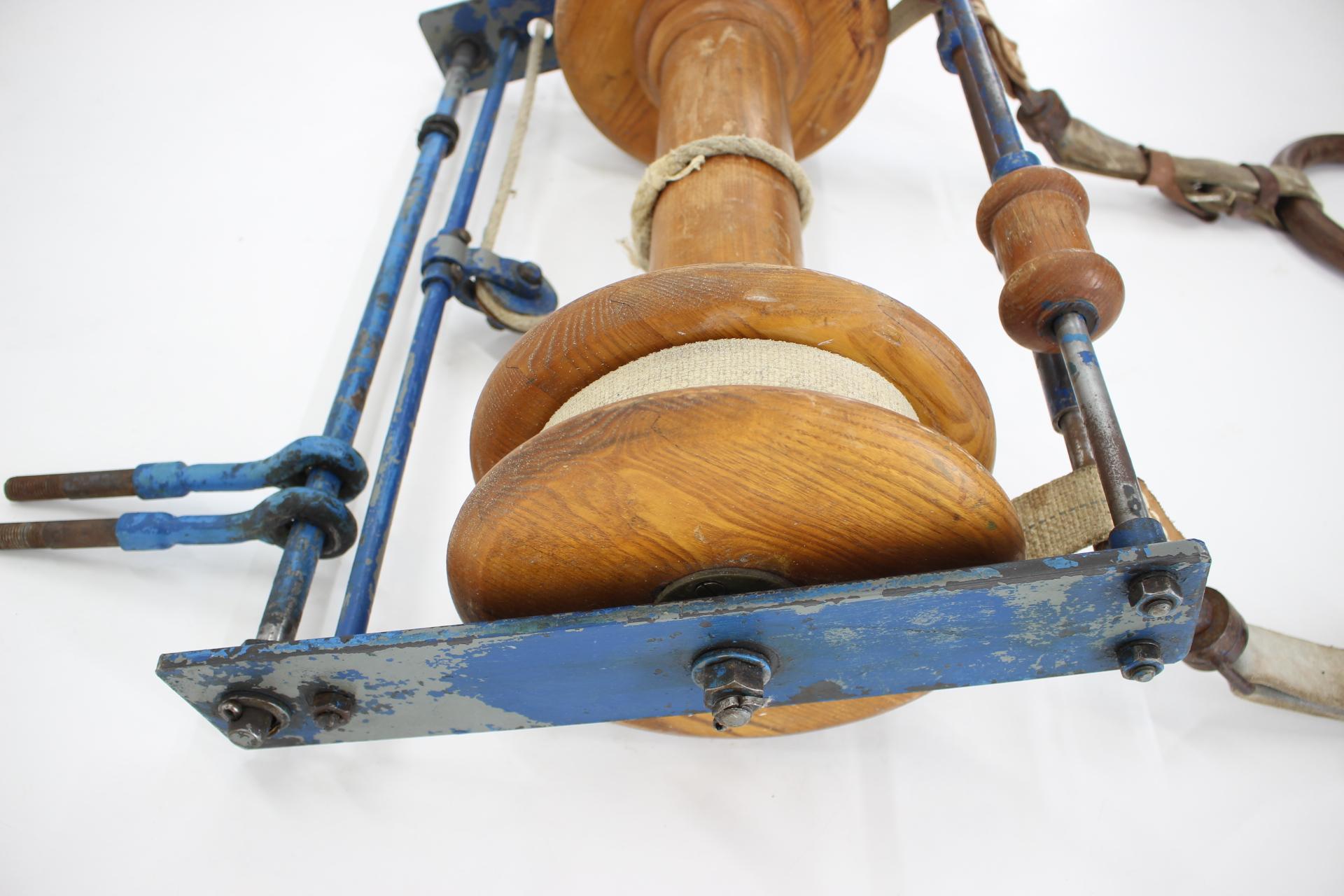 Unique Mid Century Sport Gymnastic Rings, Around 1960s / Czechoslovakia For Sale 2