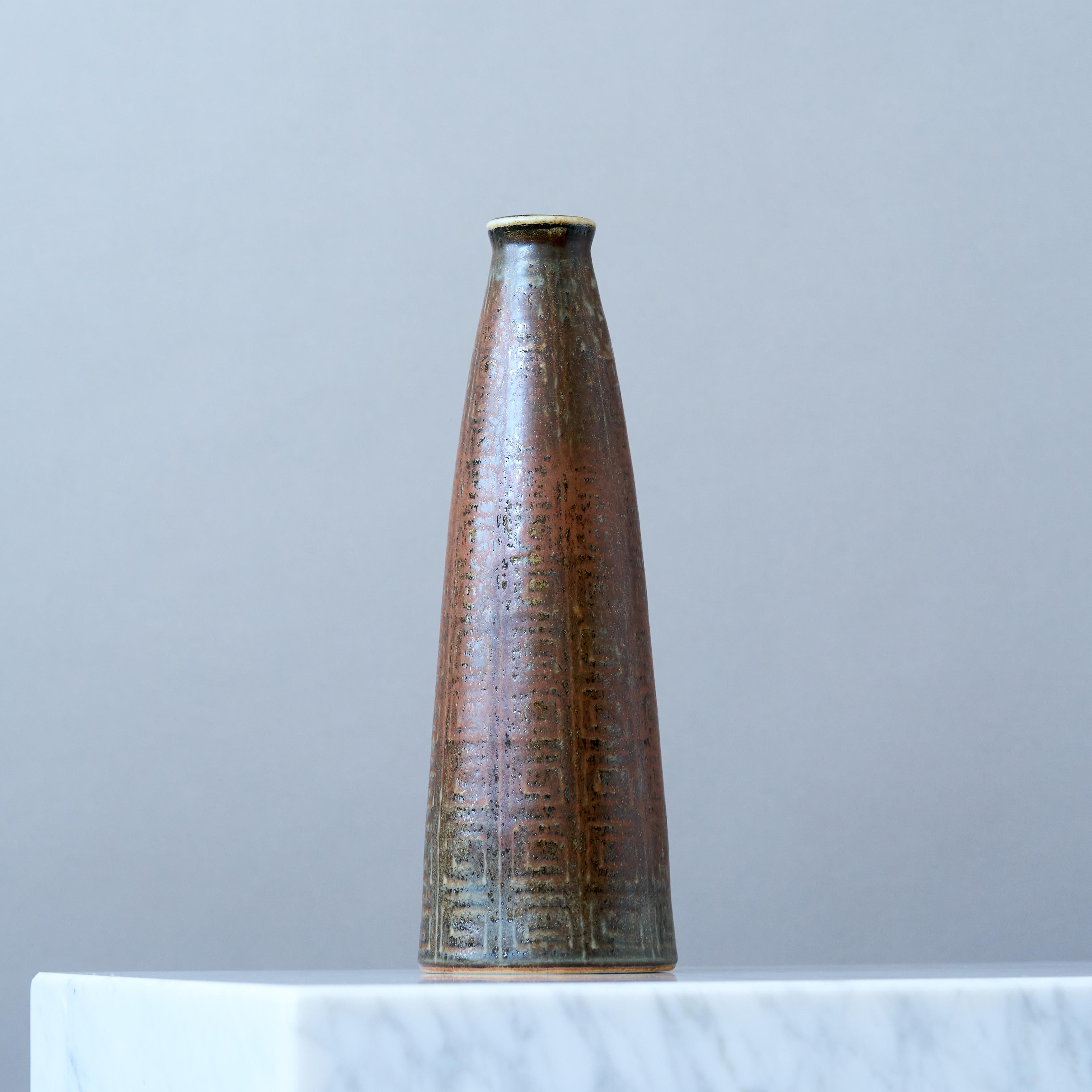 Unique Mid-Century Stoneware Vase by Carl-Harry Stalhane, Rorstrand Sweden 1960s In Good Condition For Sale In Malmö, SE