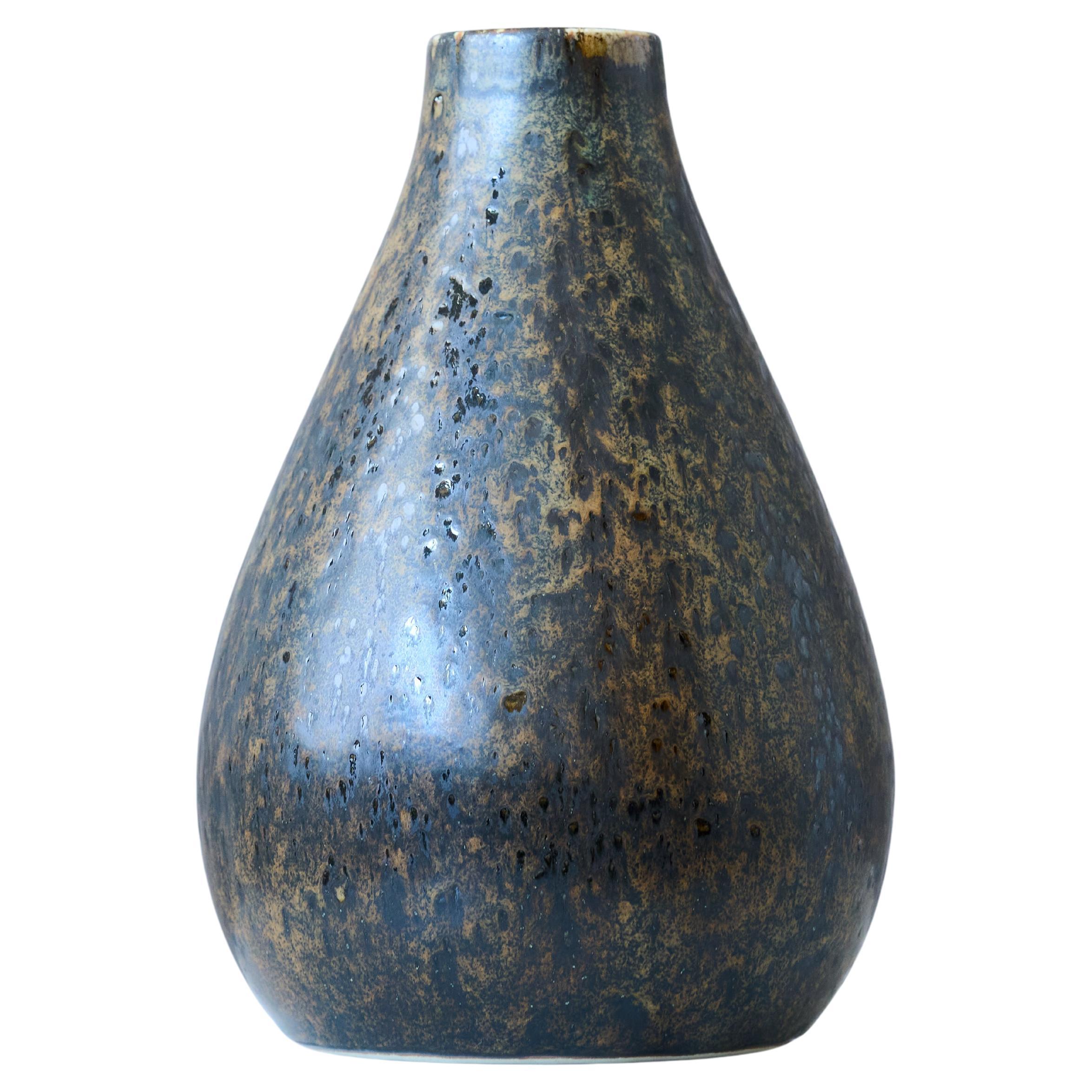 Unique Mid-Century Stoneware Vase by Carl-Harry Stalhane, Rorstrand Sweden 1960s