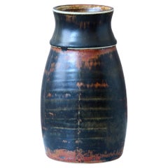 Unique Mid-Century Stoneware Vase by Carl-Harry Stalhane, Rorstrand Sweden 1960s