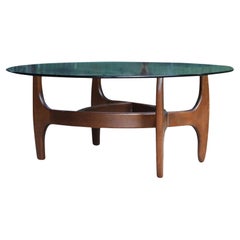 Vintage Unique Mid-Century Walnut Adrian Pearsall Danish Modern Style Coffee Table