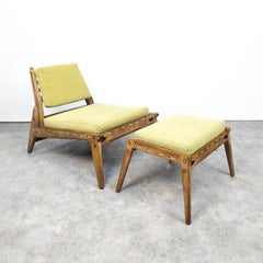 Mid Century solid oak hunting chairs by Heinz Heger, Germany 1950s