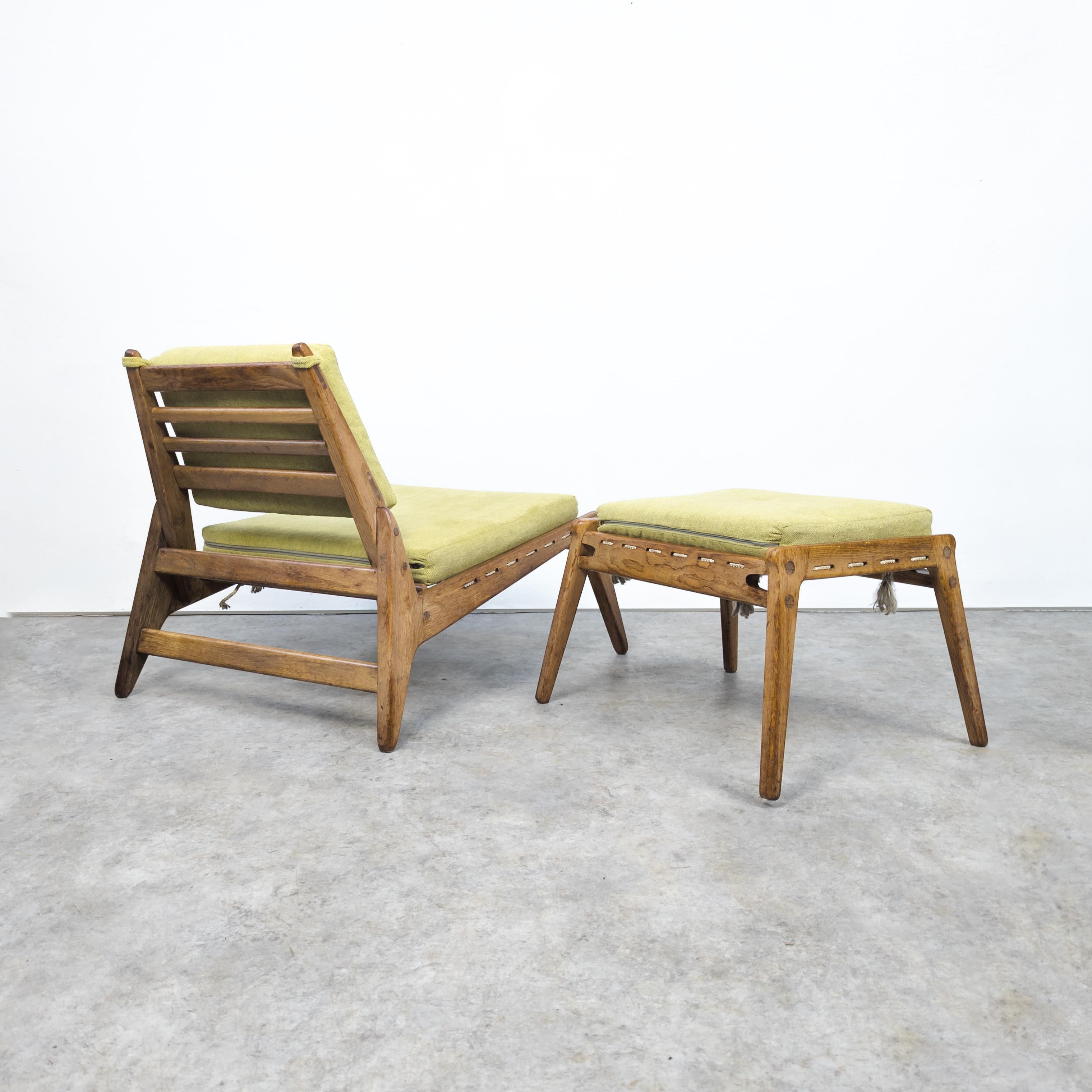 Mid-Century Modern Mid Century solid oak hunting chairs by Heinz Heger, Germany 1950s For Sale