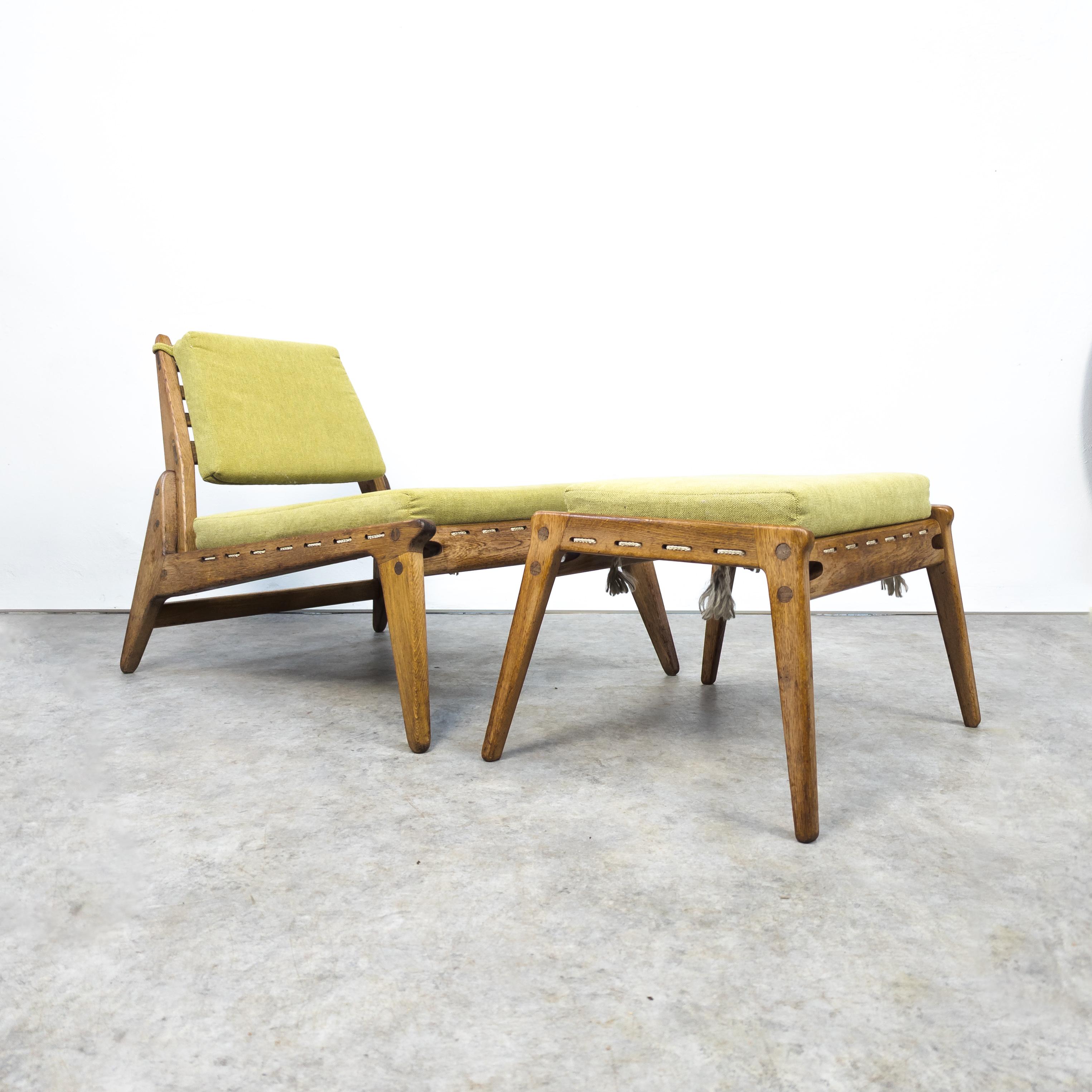 Mid-20th Century Mid Century solid oak hunting chairs by Heinz Heger, Germany 1950s For Sale