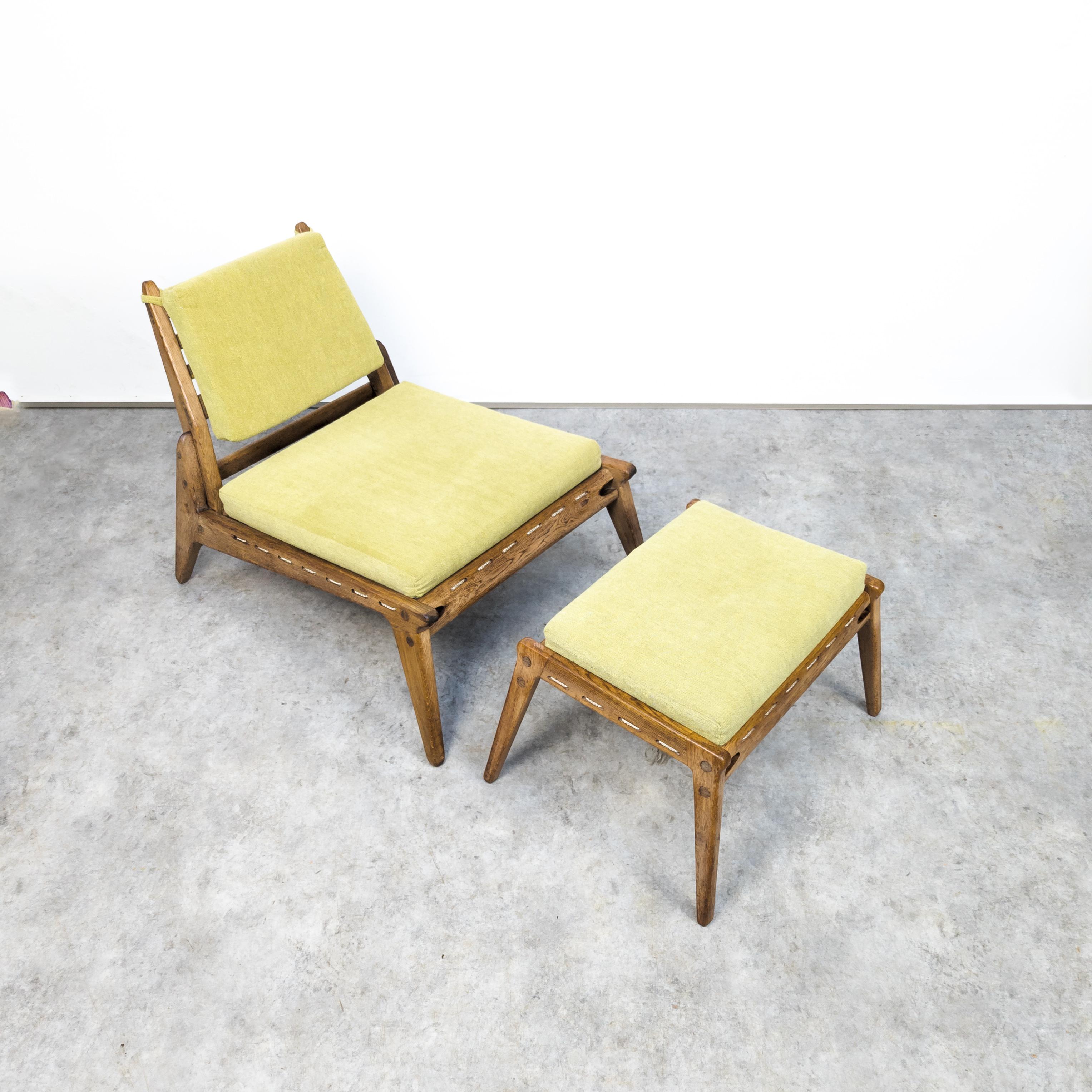 Mid-20th Century Mid Century solid oak hunting chairs by Heinz Heger, Germany 1950s For Sale