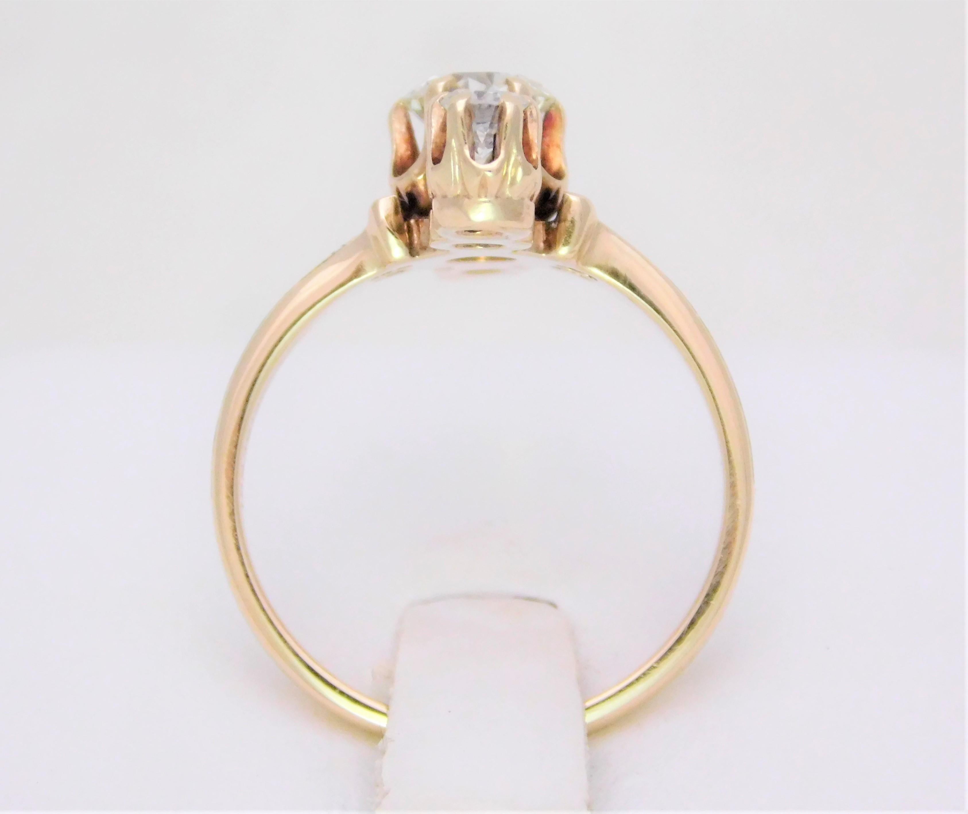 Unique Midcentury 1.22 Carat Diamond “Line” Cocktail Ring 3