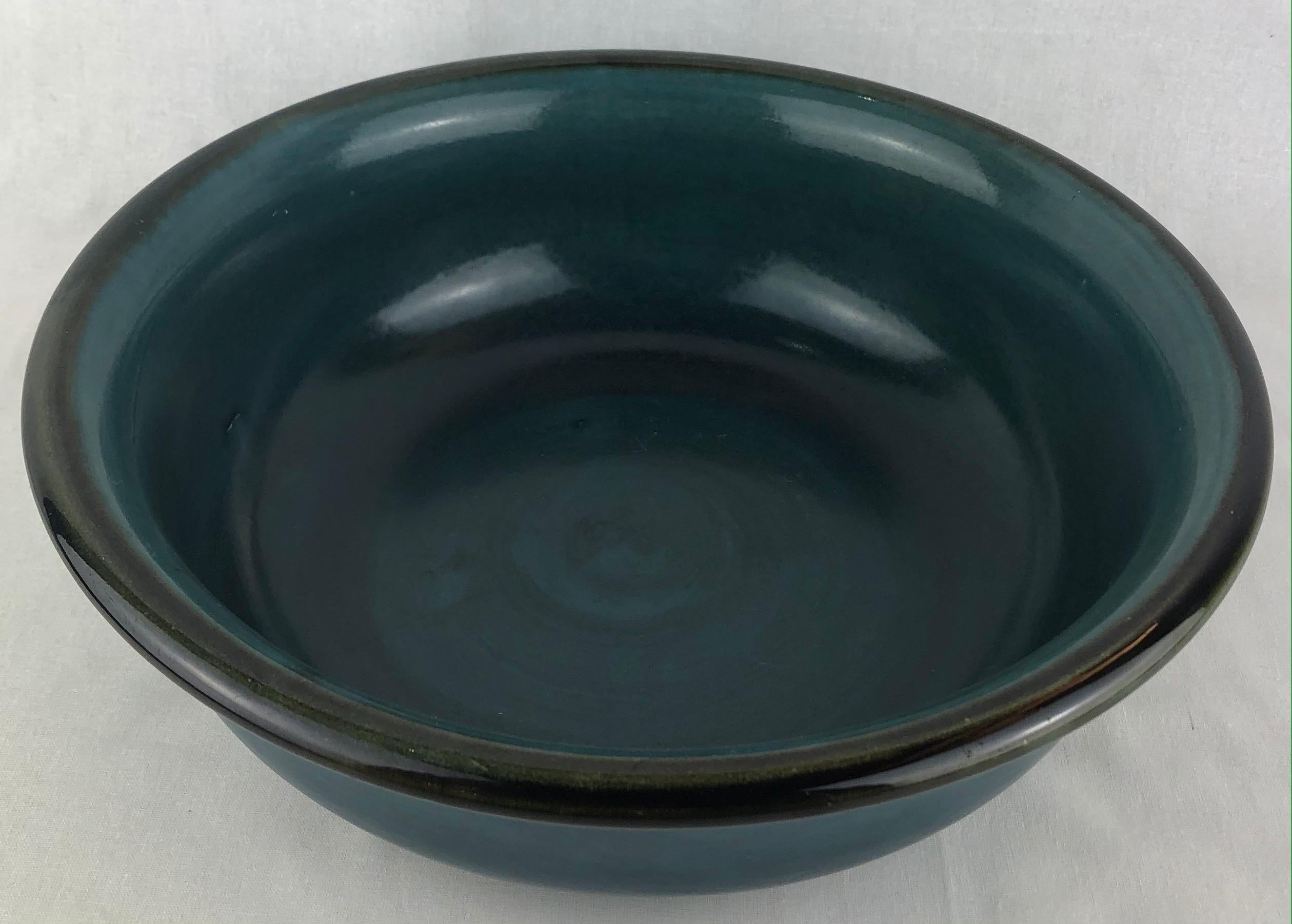 Mid-Century Modern St. Clement Midcentury Ceramic Bowl, Blue  For Sale