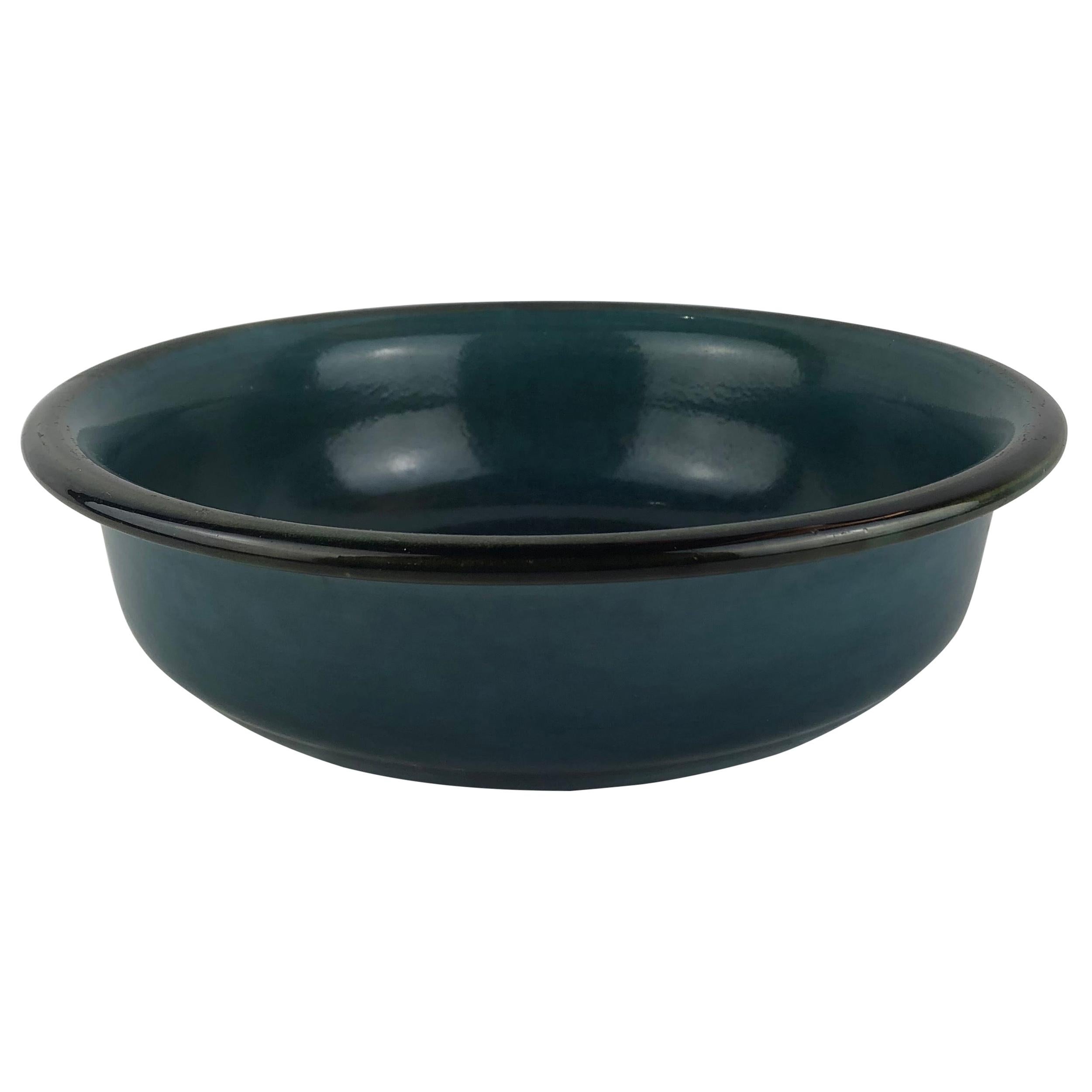 St. Clement Midcentury Ceramic Bowl, Blue  For Sale