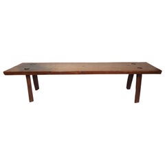 Unique Midcentury Live Edge Bench Unique Midcentury Live Edge Bench