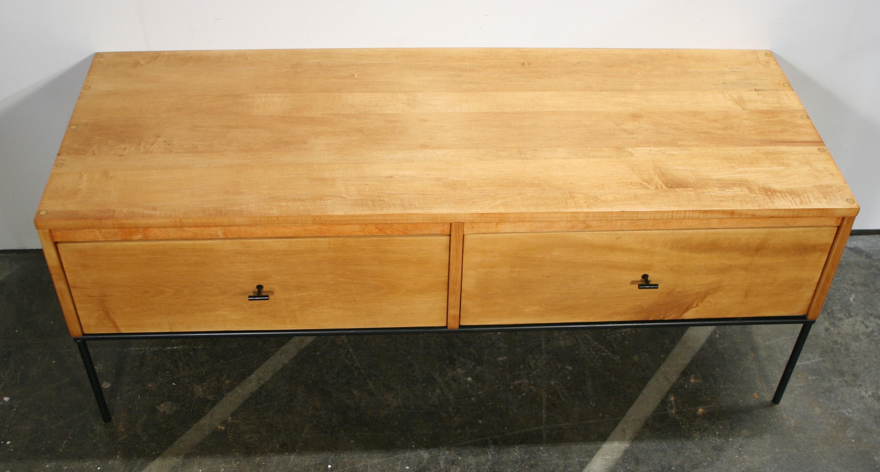 20th Century Unique Midcentury Low Two-Drawer Dresser by Paul McCobb Planner Group Blonde