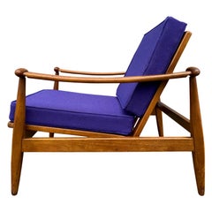 Unique Mid-Century Modern Low Danish Lounge Chair Style of Finn Juhl