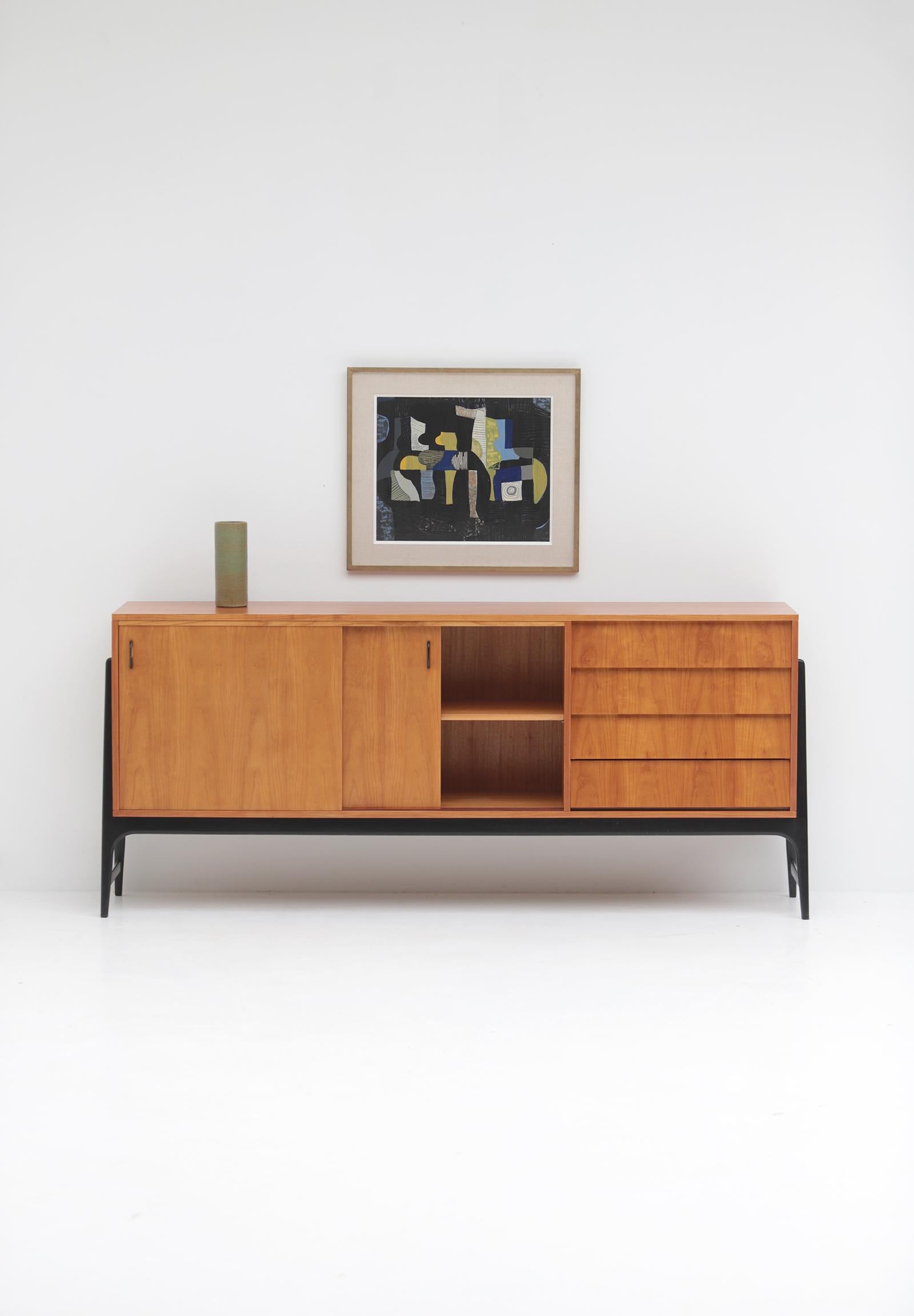Mid-Century Modern Unique midcentury sideboard by Alfred Hendrickx designed in 1958 for Belform