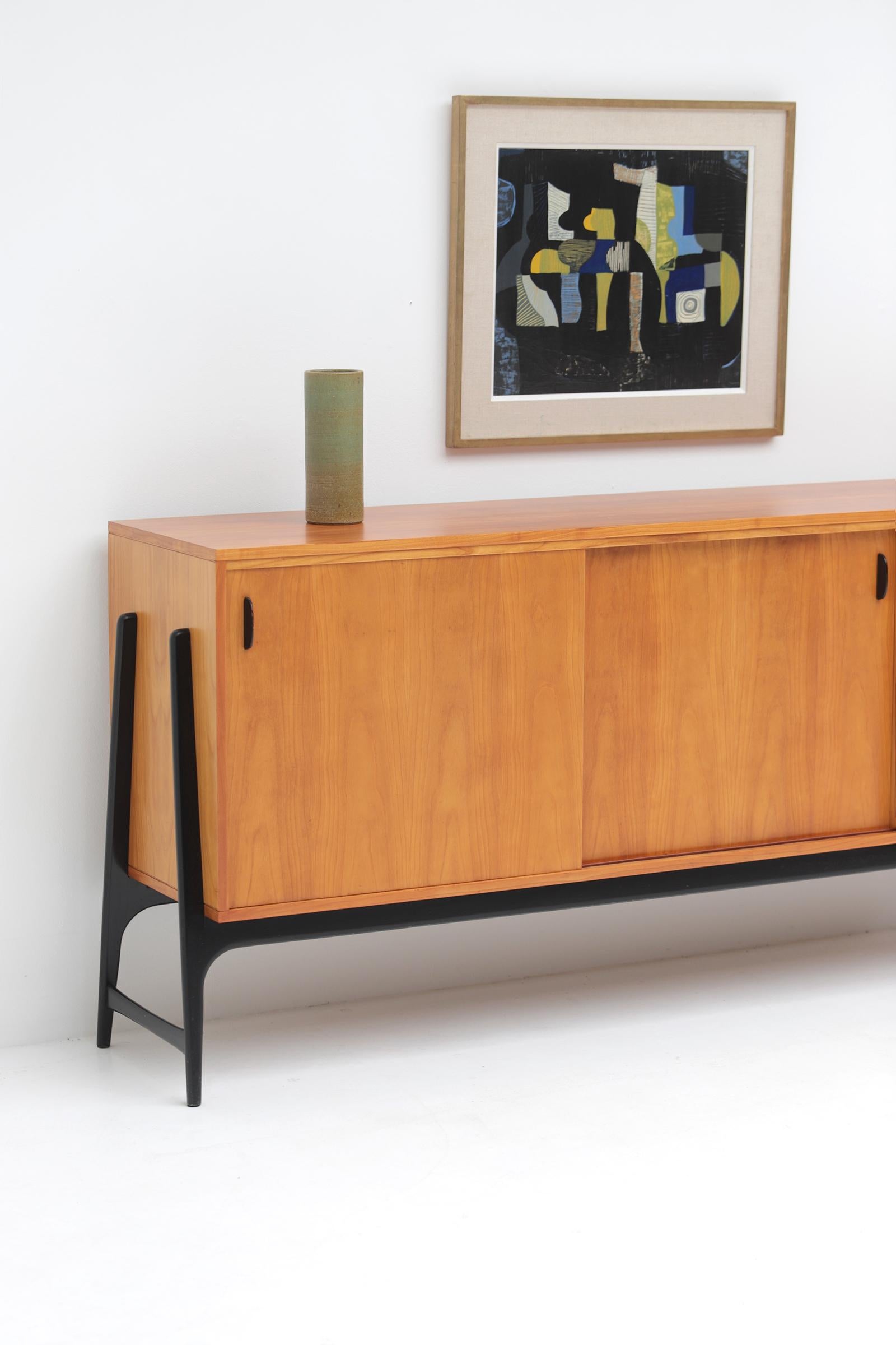Wood Unique midcentury sideboard by Alfred Hendrickx designed in 1958 for Belform For Sale