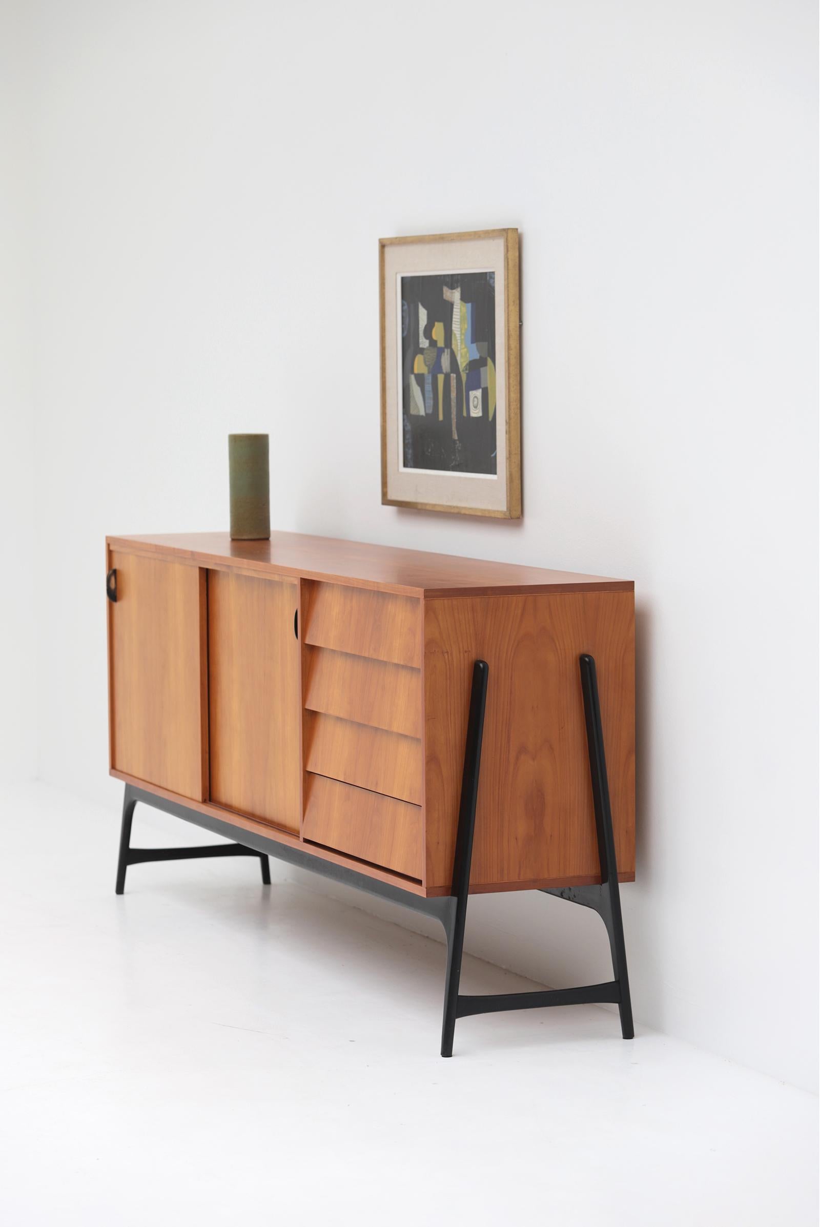 Unique midcentury sideboard by Alfred Hendrickx designed in 1958 for Belform For Sale 2